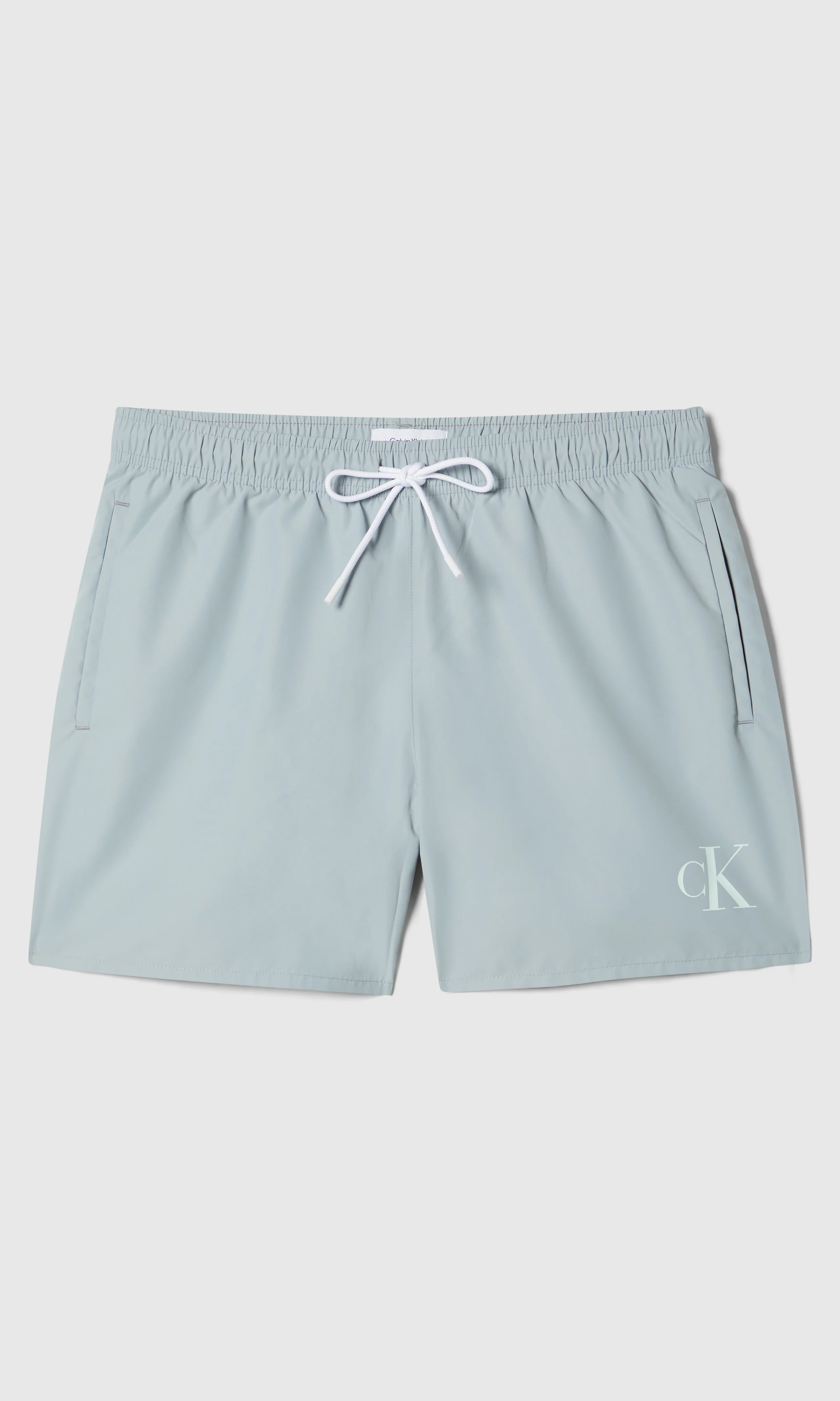 Medium Drawstring Vaaleansiniset Uimashortsit. Front. Flat.