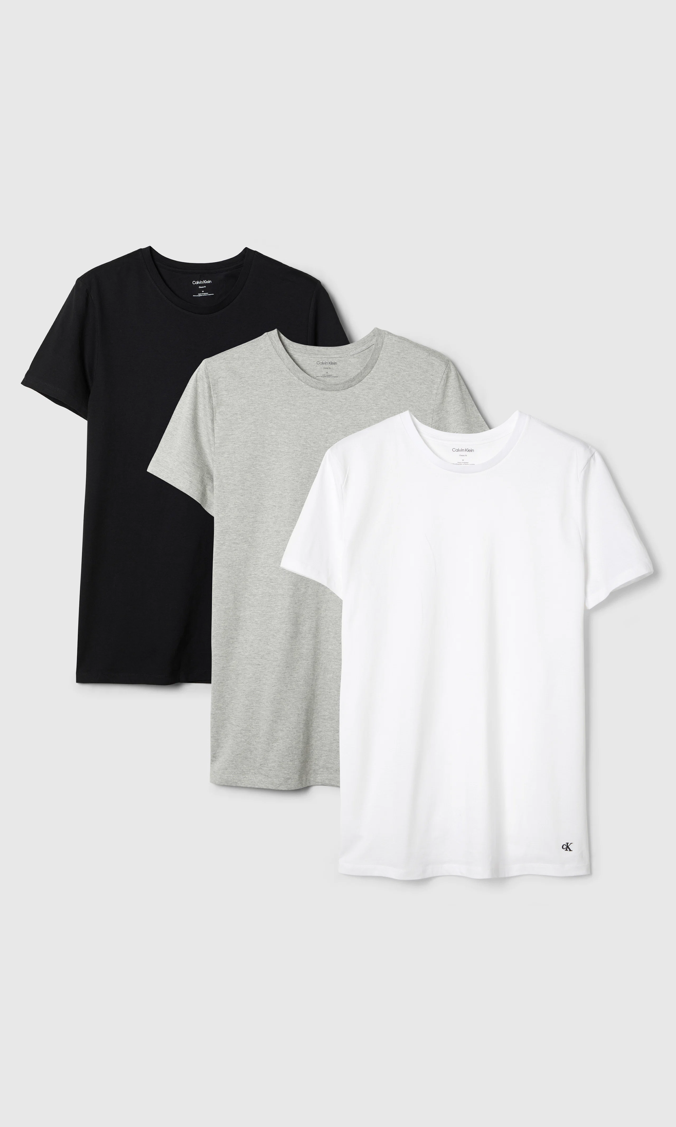 3-Pack Crewneck Multi T-Paita. Front. Flat.
