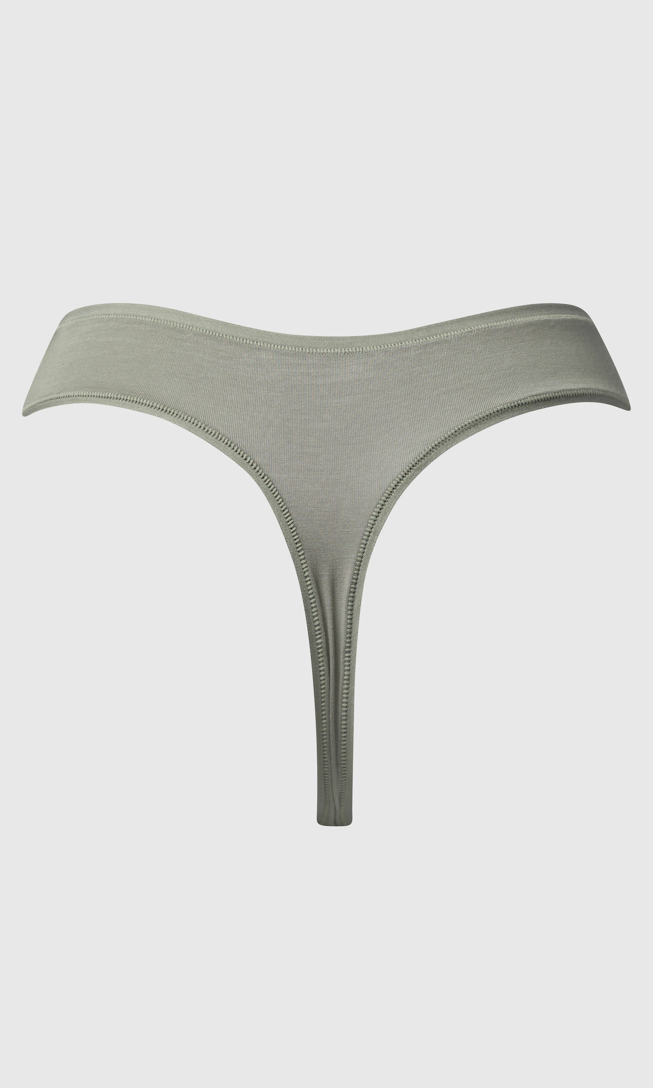 Soft Touch Grønn String. Back. Flat.