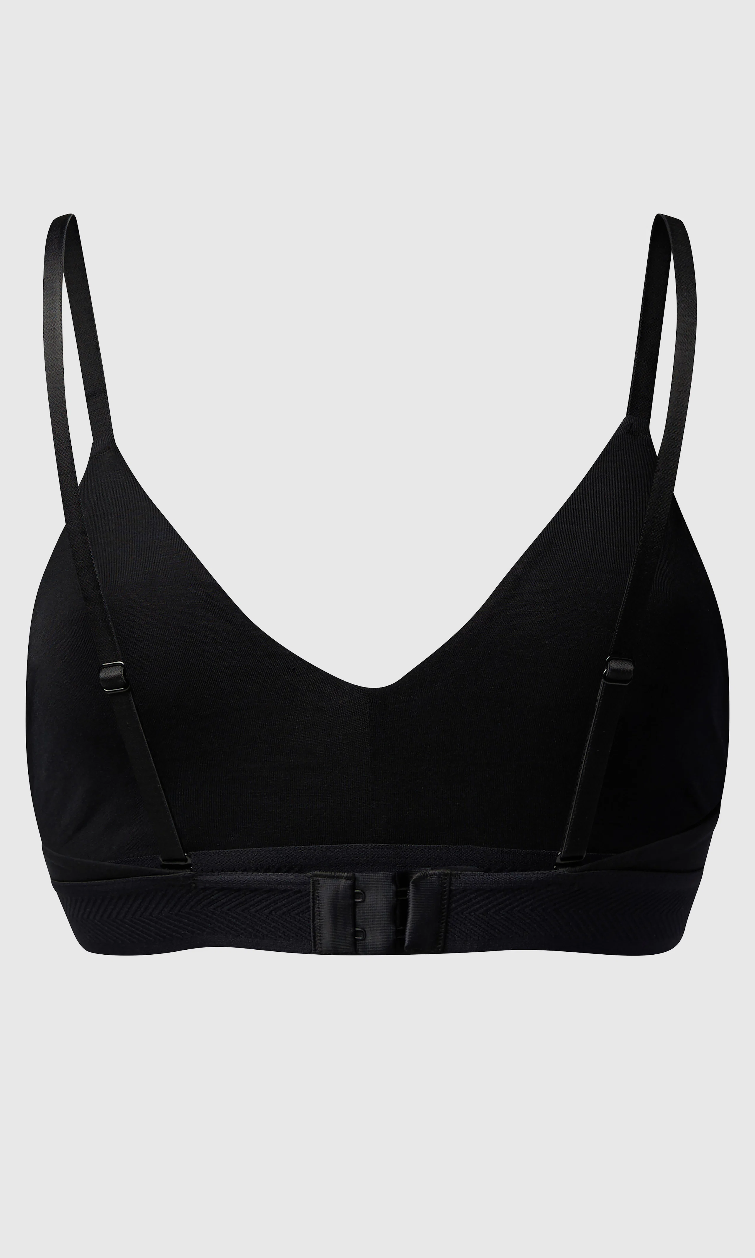 Soft Touch Svart BH. Back. Flat.