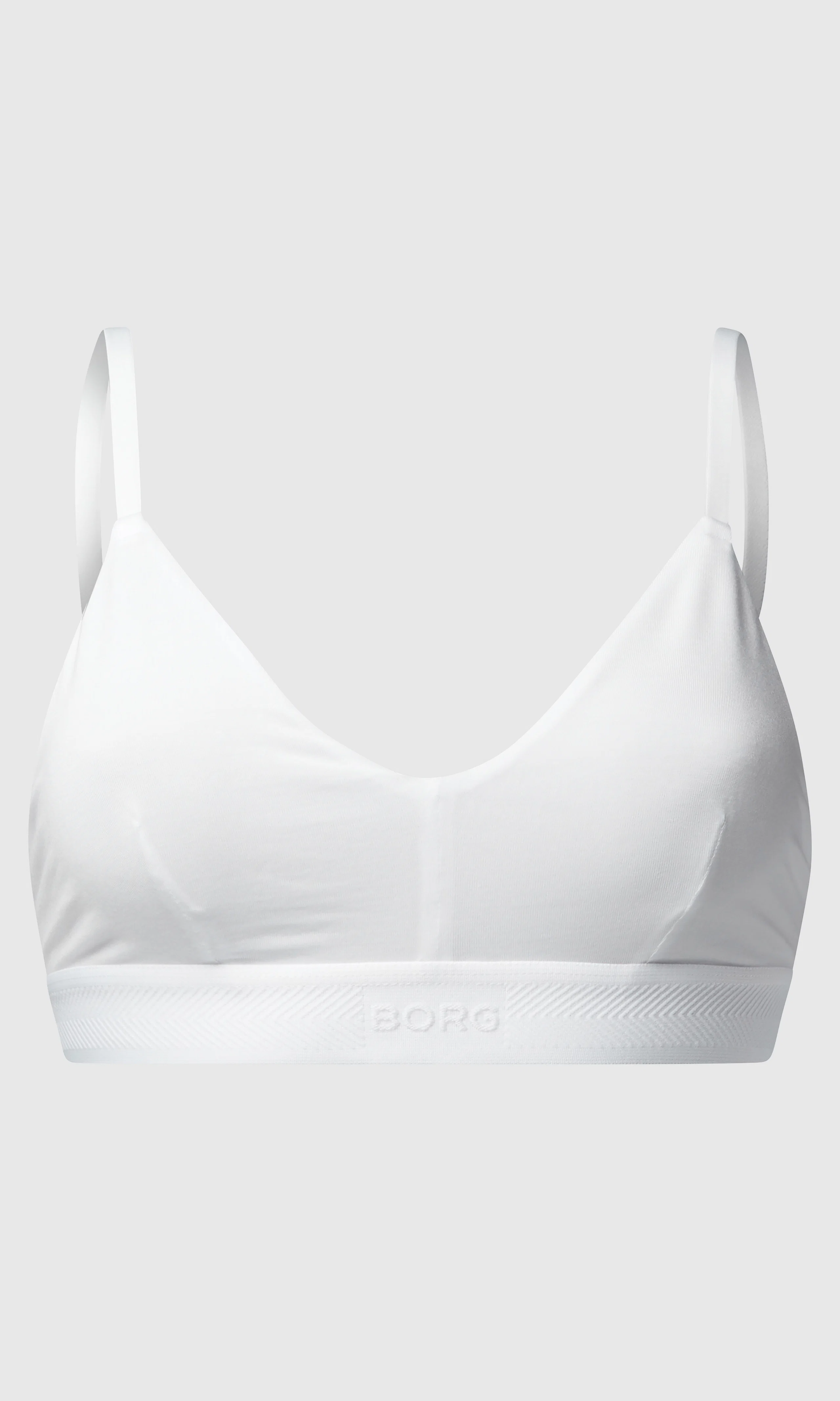 Soft Touch Bra Hvit BH. Front. Flat.