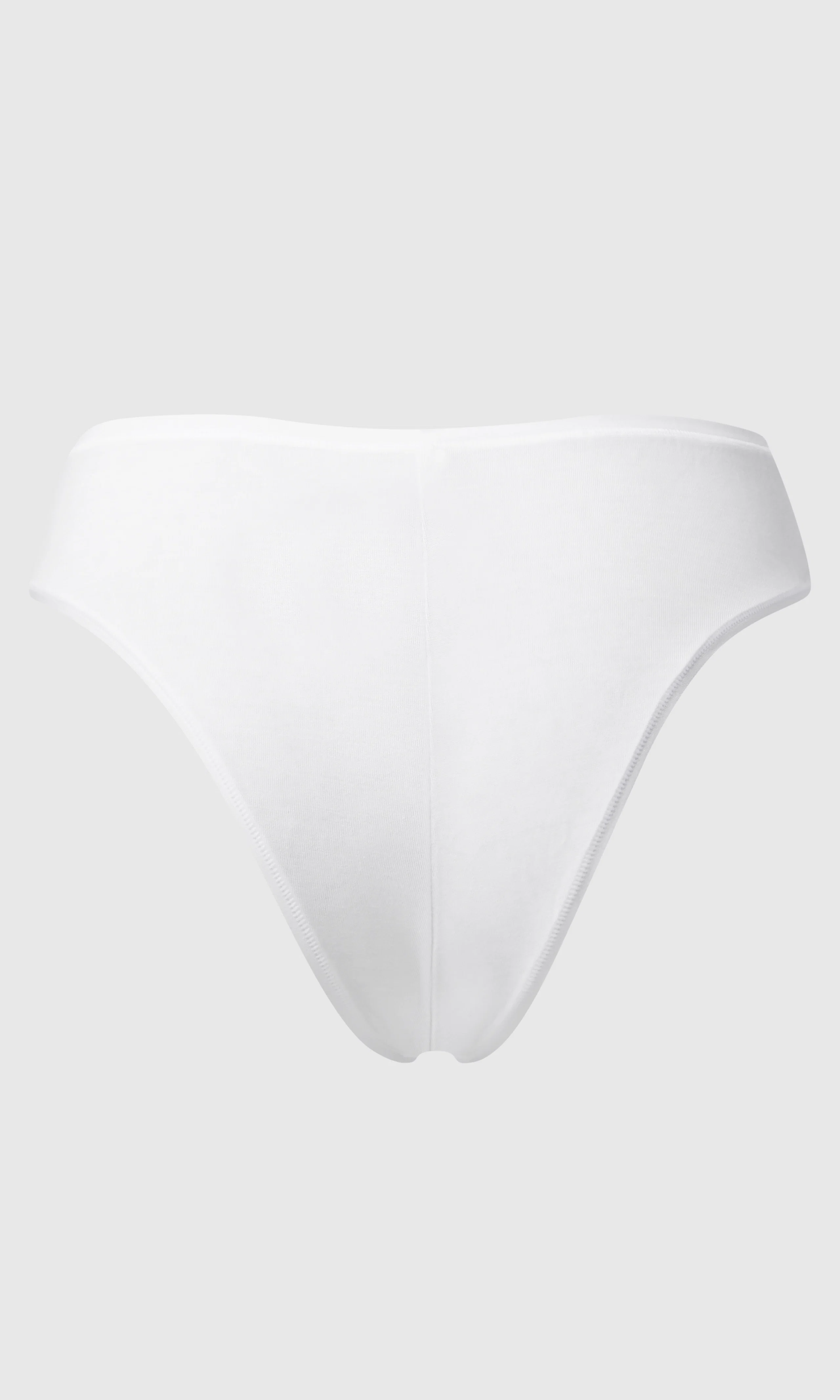 Soft Touch Cheeky Brief Hvit Truse. Back. Flat.