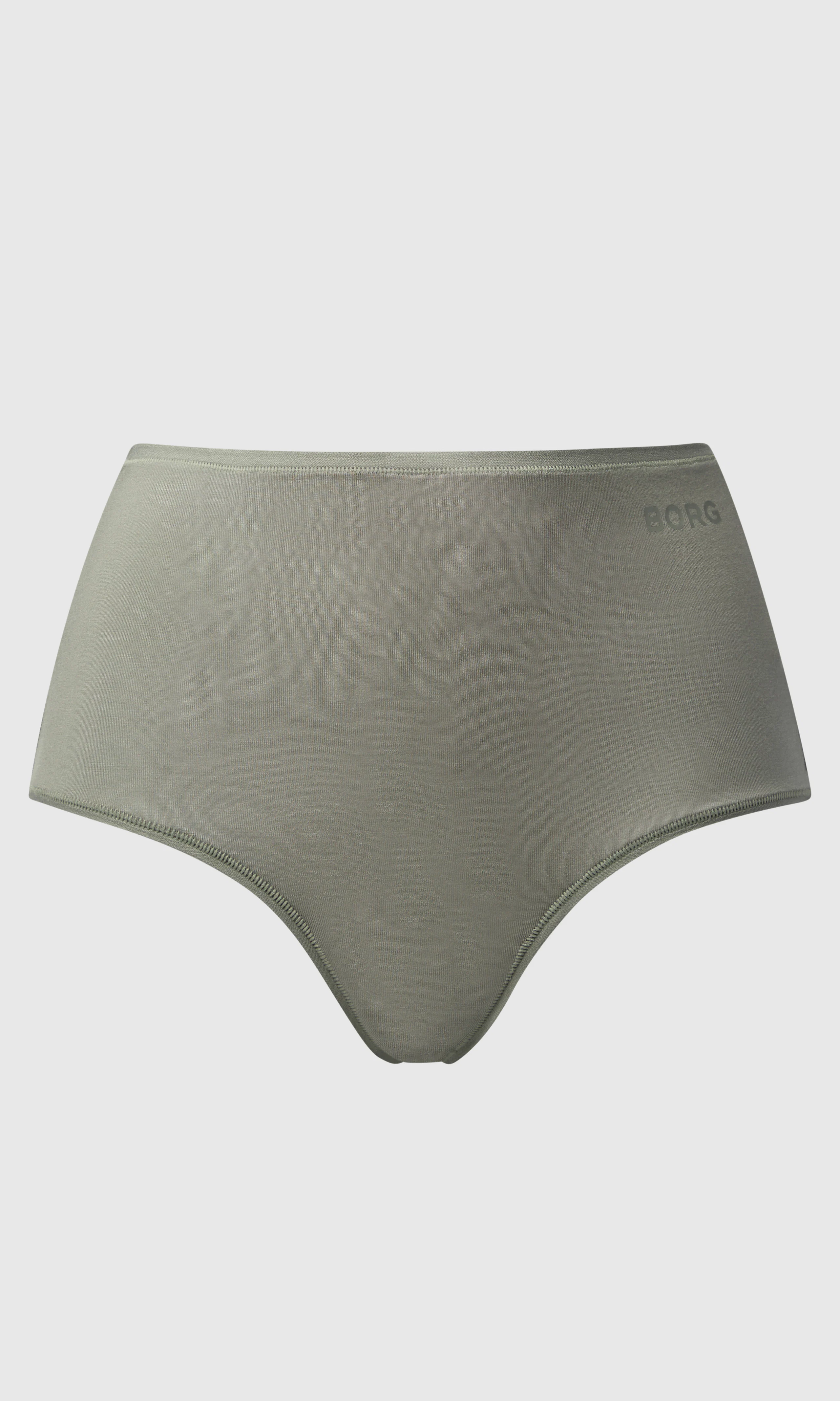 Soft Touch High Waist Brief Gröna Trosor. Front. Flat.