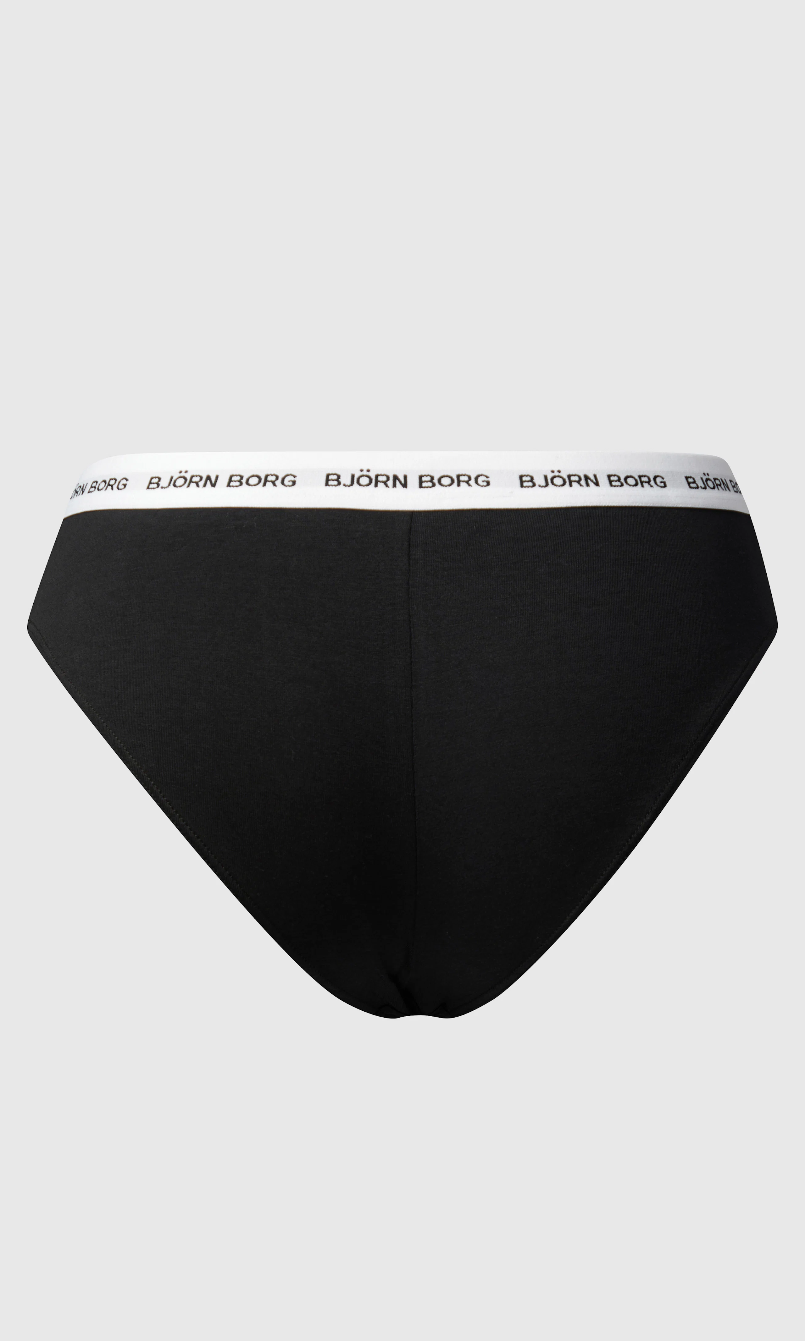 3-Pack Logo High Waist Lys Blå Brief. Back. Flat.