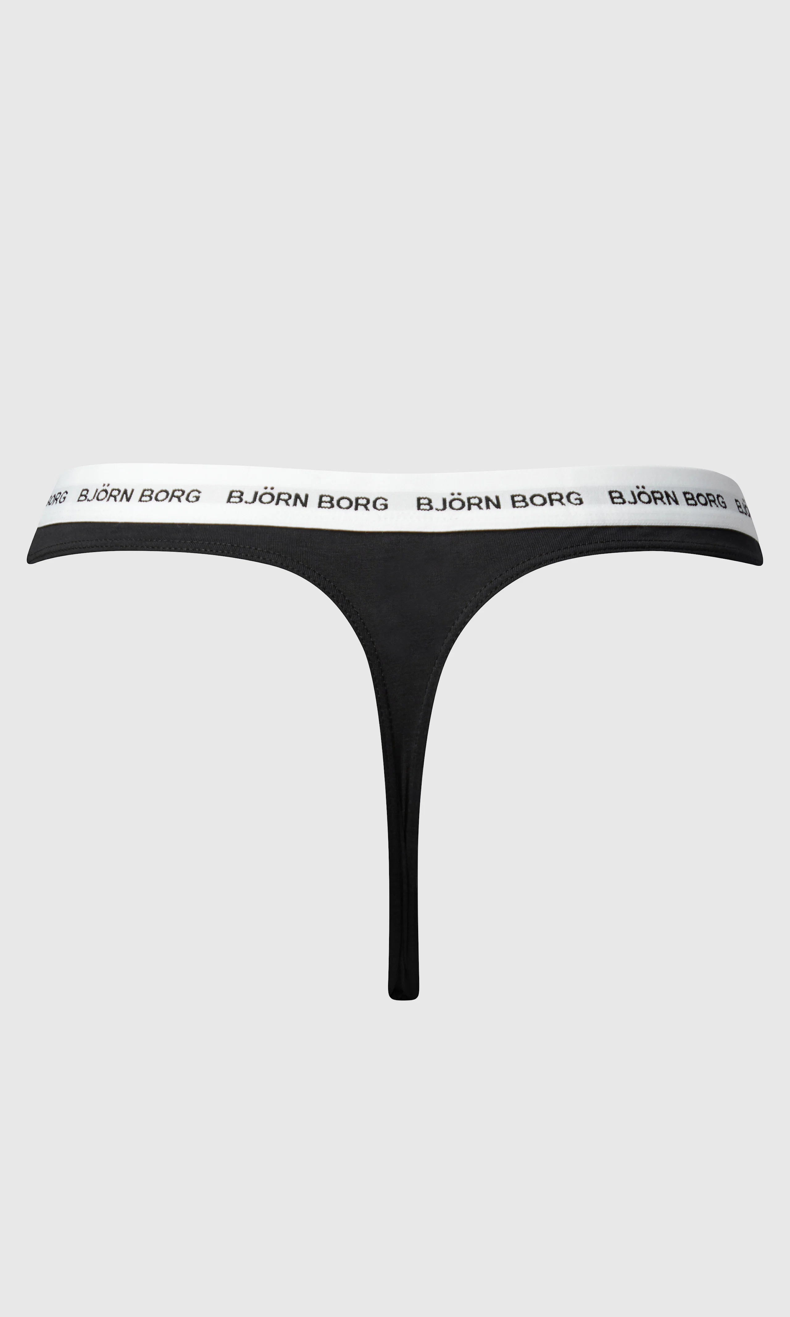 3-Pack Logo Mustat Stringit. Back. Flat.