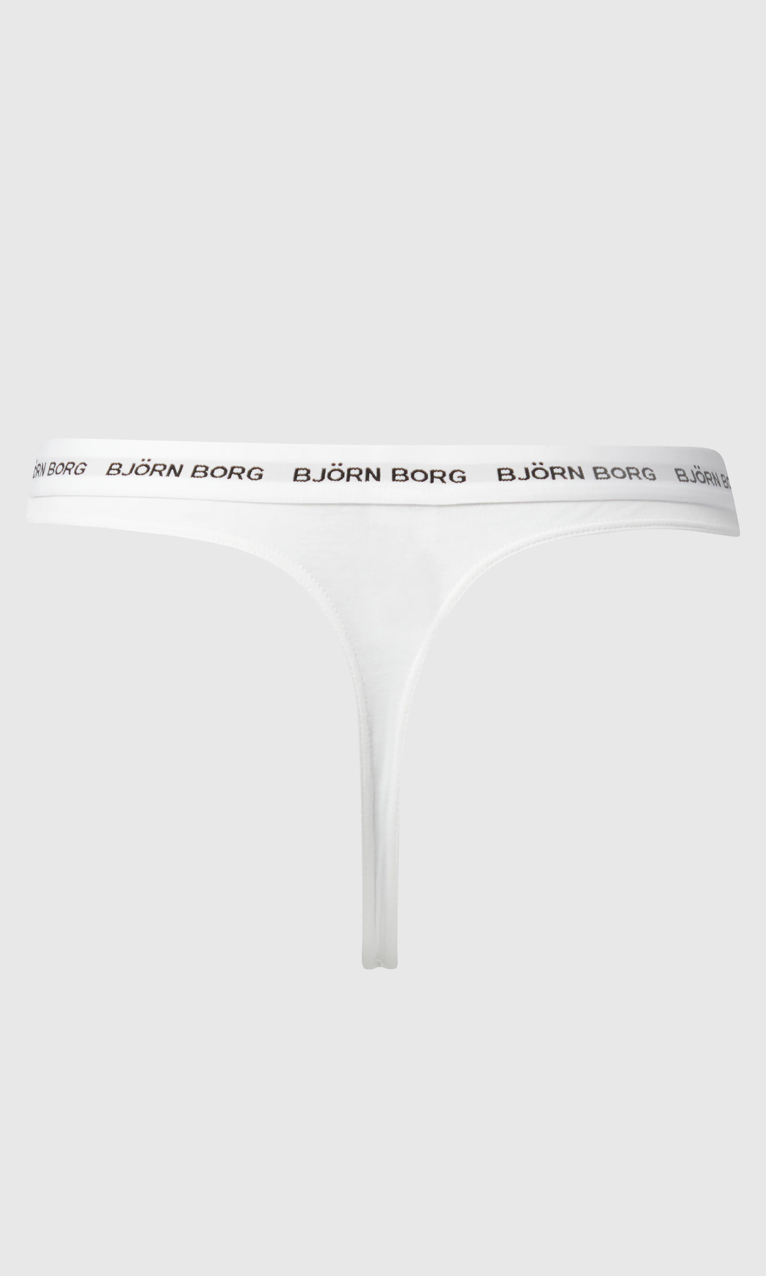 3-Pack Logo Valkoiset Stringit. Back. Flat.