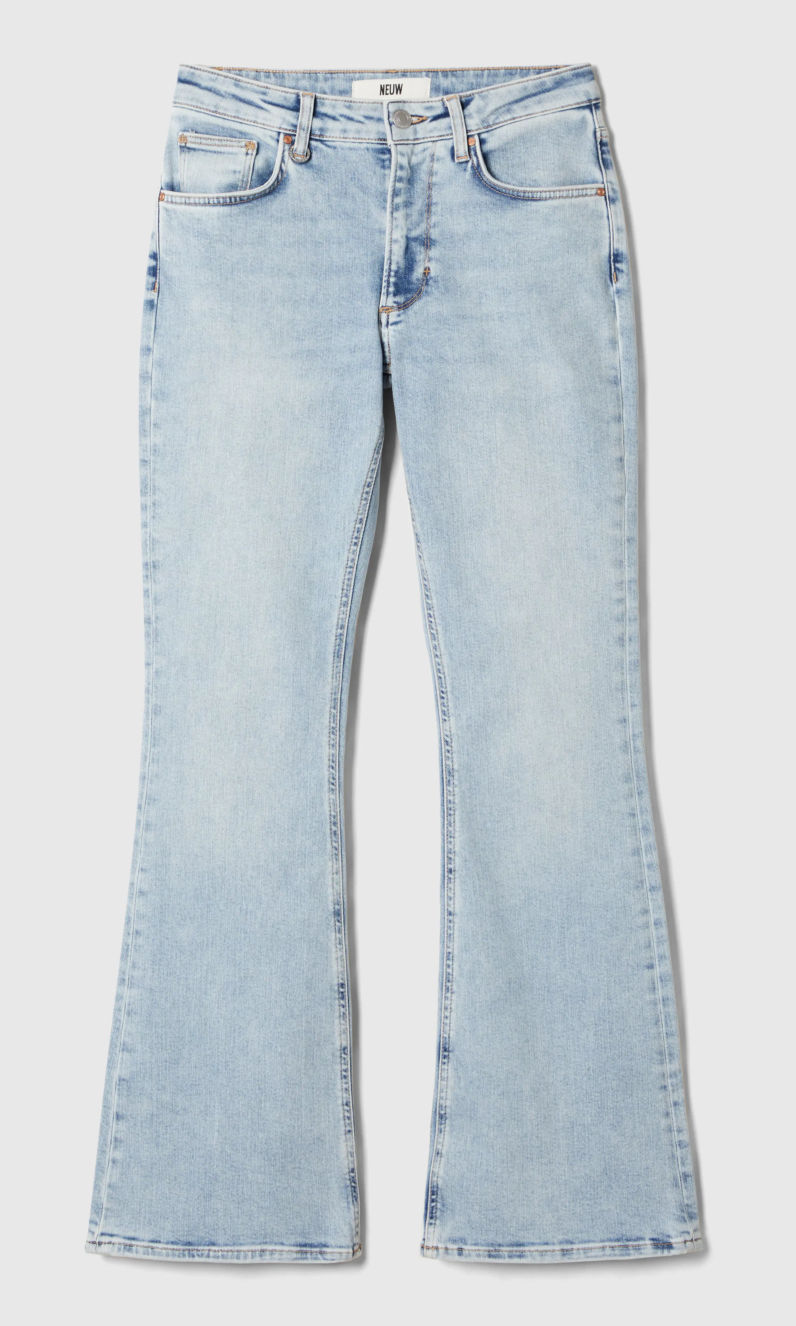 Kara Boot Lys Blå Jeans. Front. Flat.
