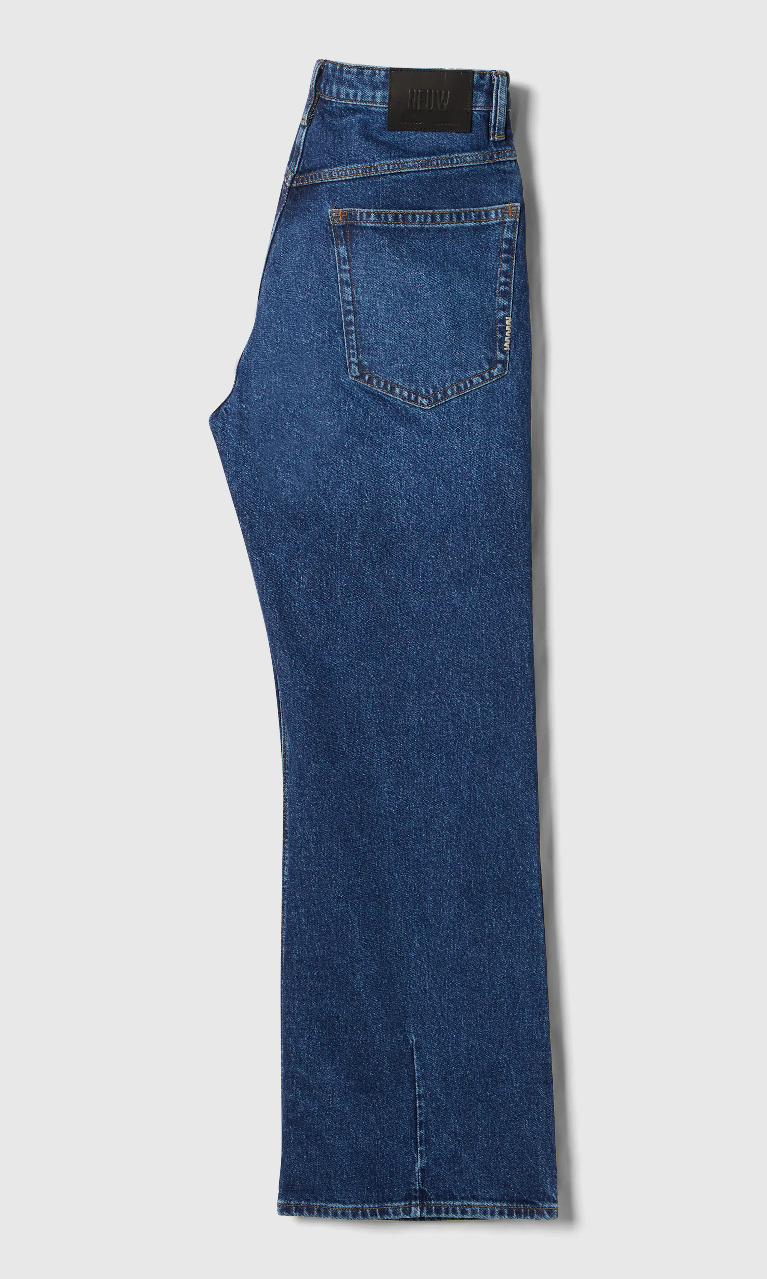 Kurt Baggy Indigo Jeans. Back. Flat.