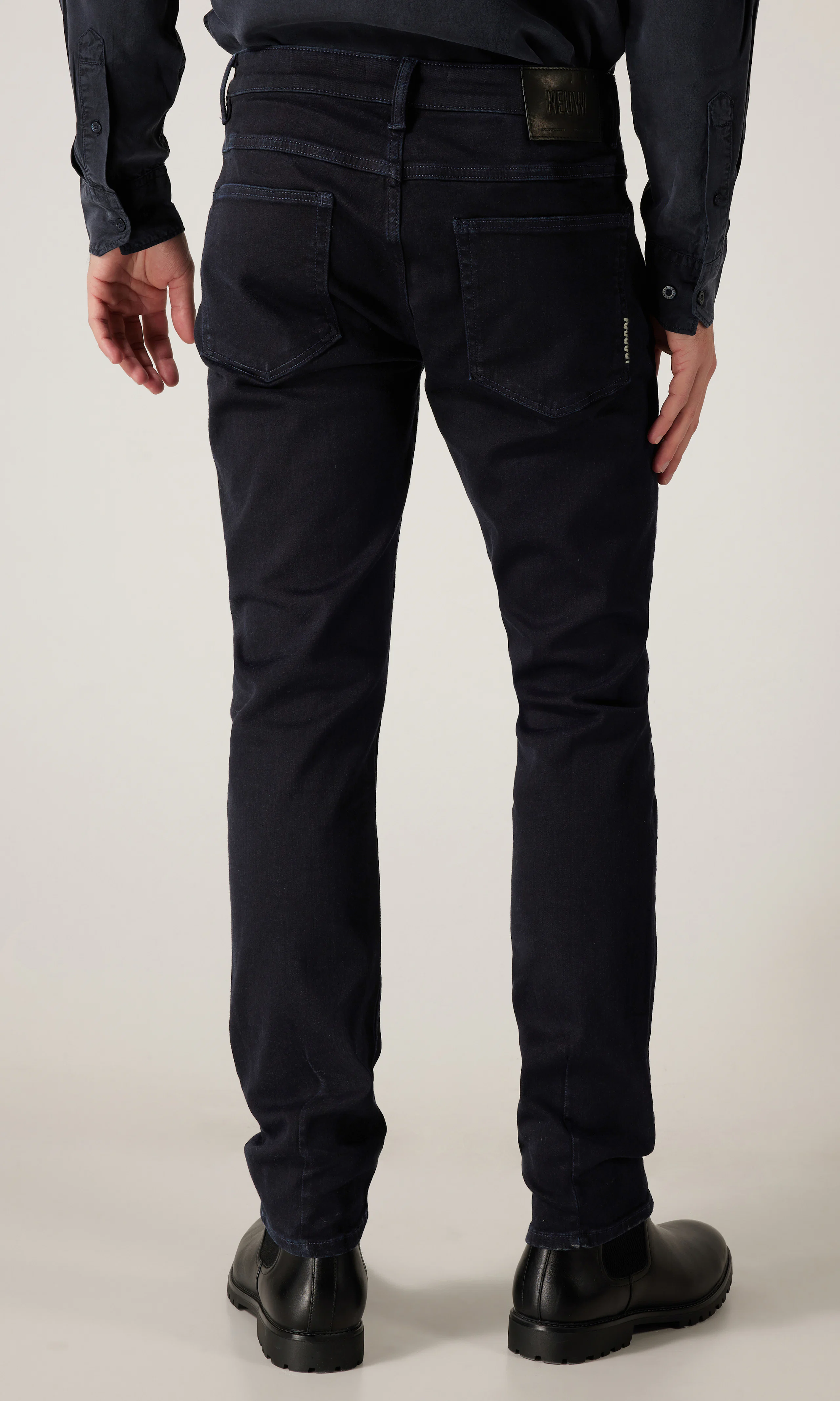Lou Slim Jeans. Back. Model.