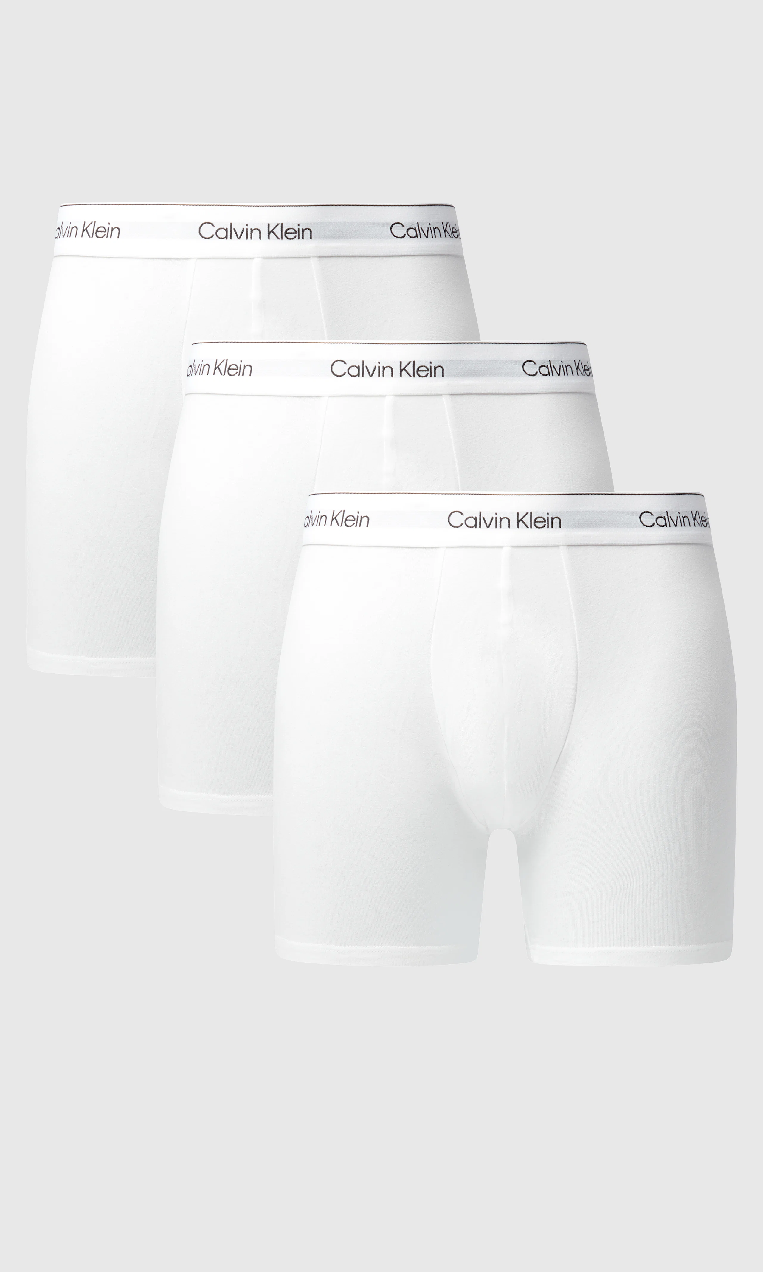 3-Pack Modern Cotton Stretch Bokserit. Front. Flat.