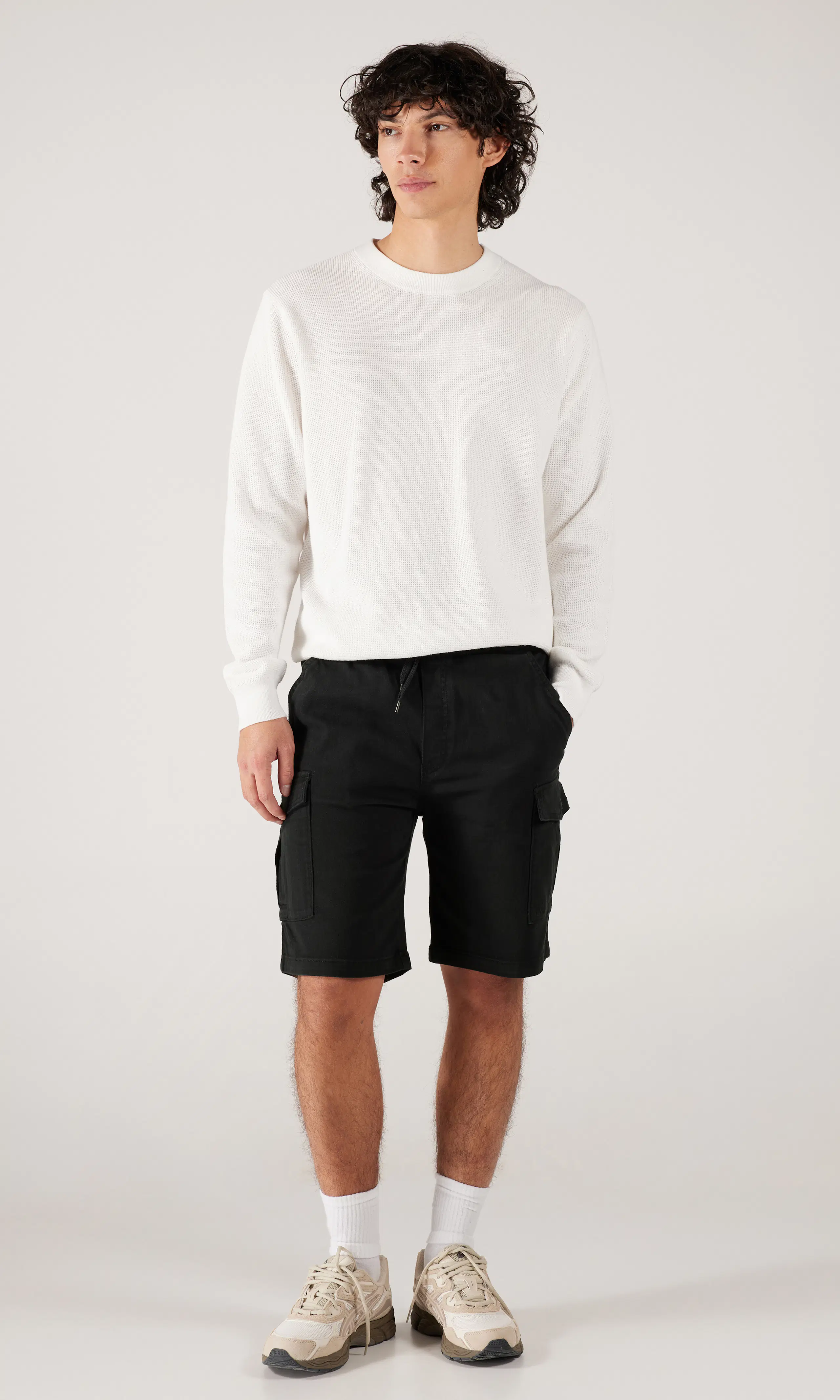 Nico Shorts. Front 1. Model.
