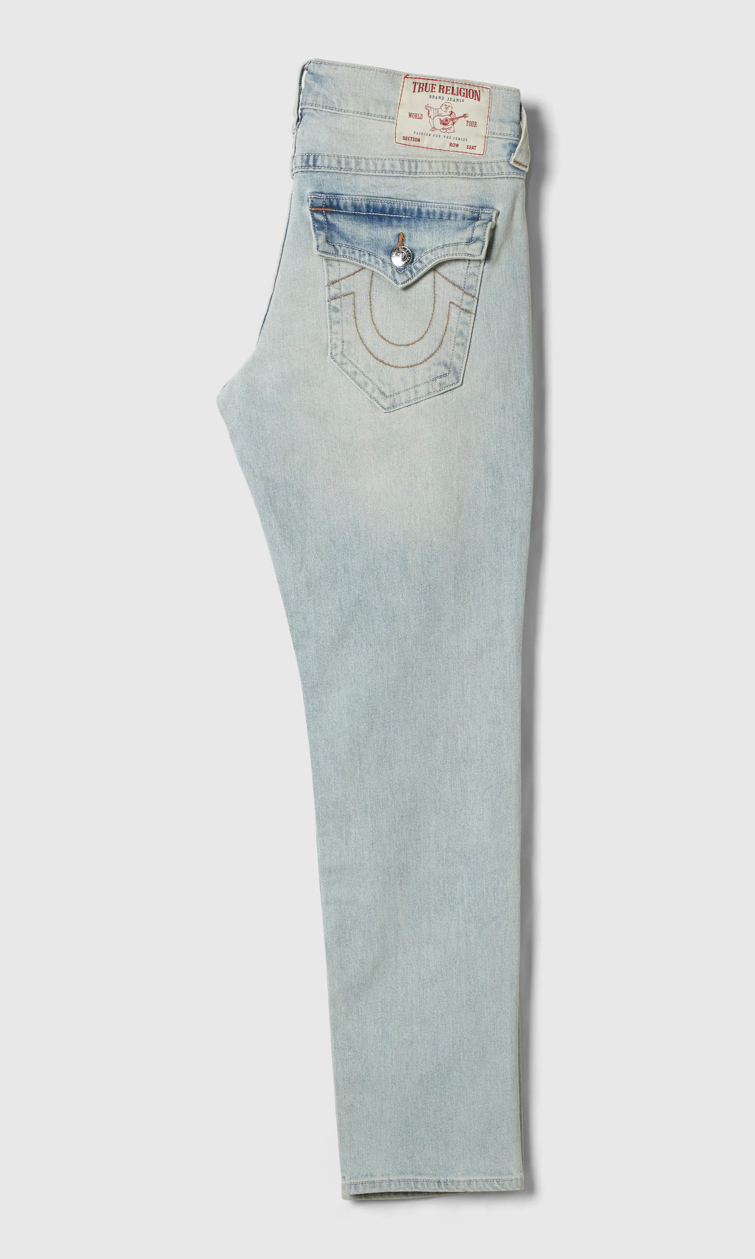 Rocco Flap Ljusblå Jeans. Back. Flat.
