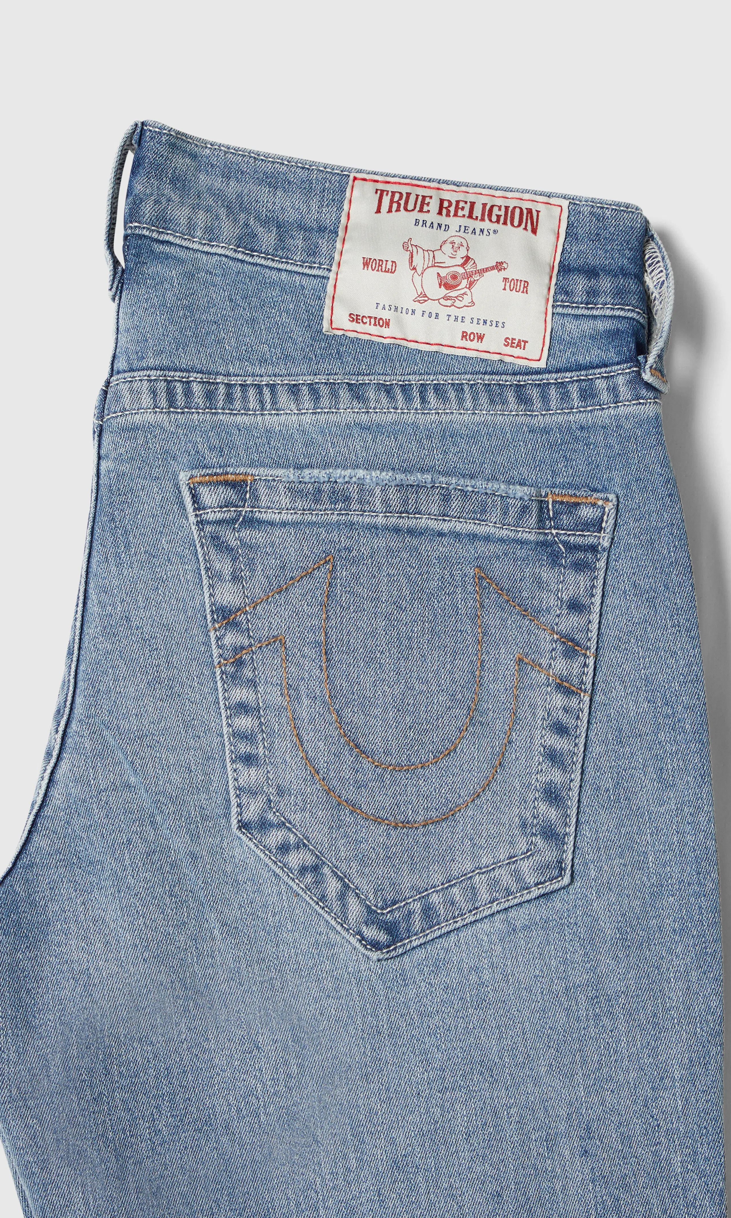 Billy No Flap Medium Blå Jeans. Detail 1. Flat.