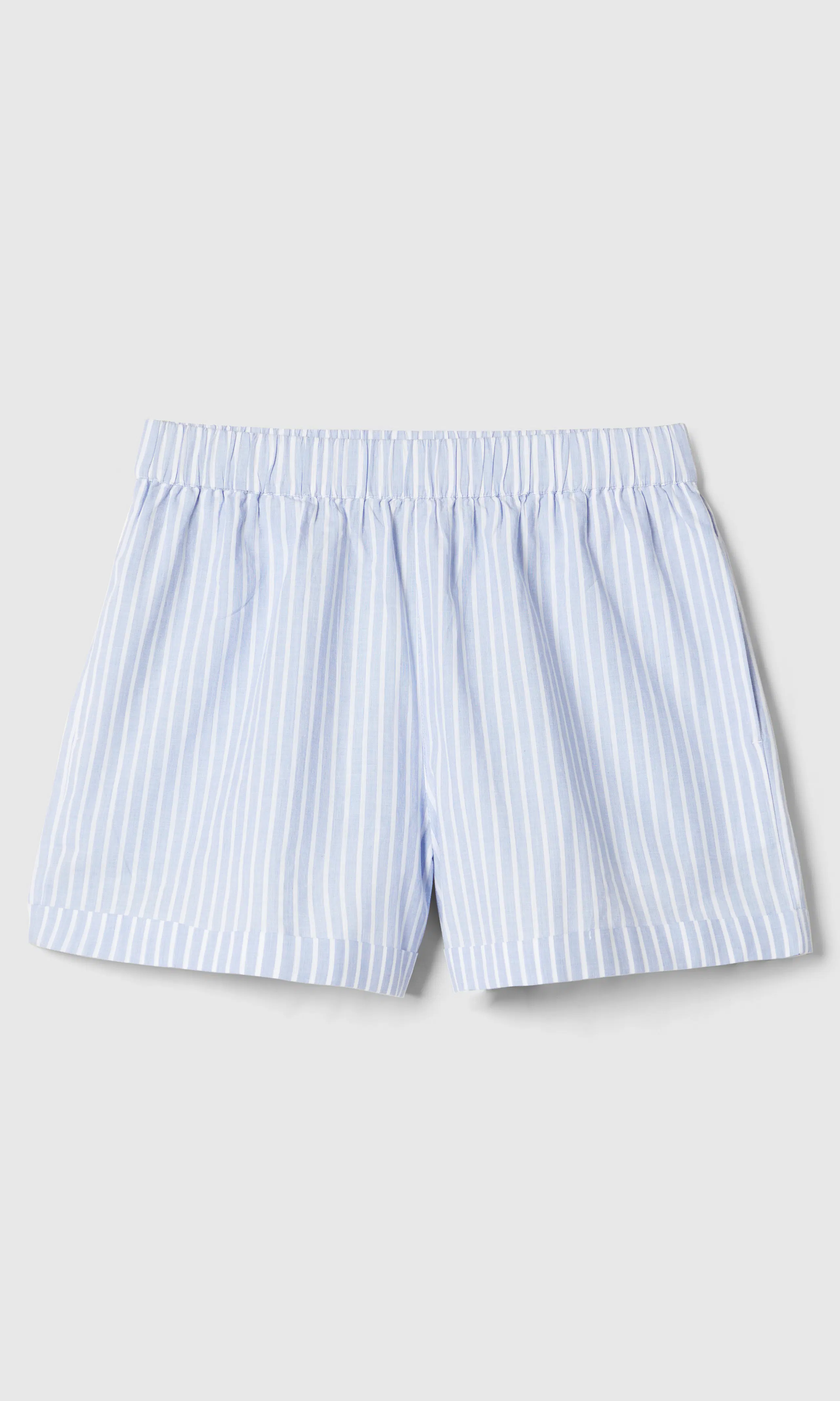 Stripe Shorts. Front. Flat.