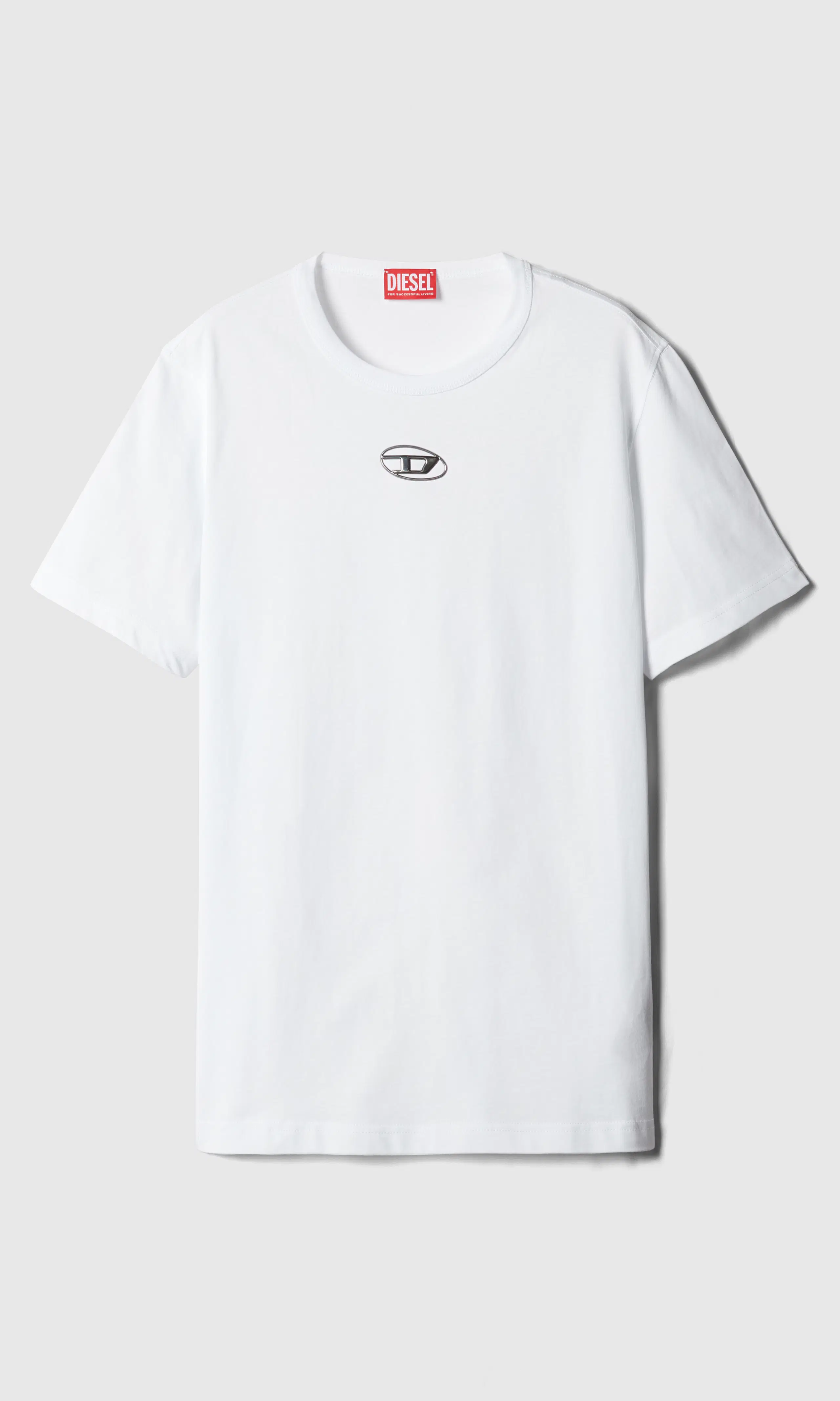T-Adjust-OD Vit T-shirt. Front. Flat.