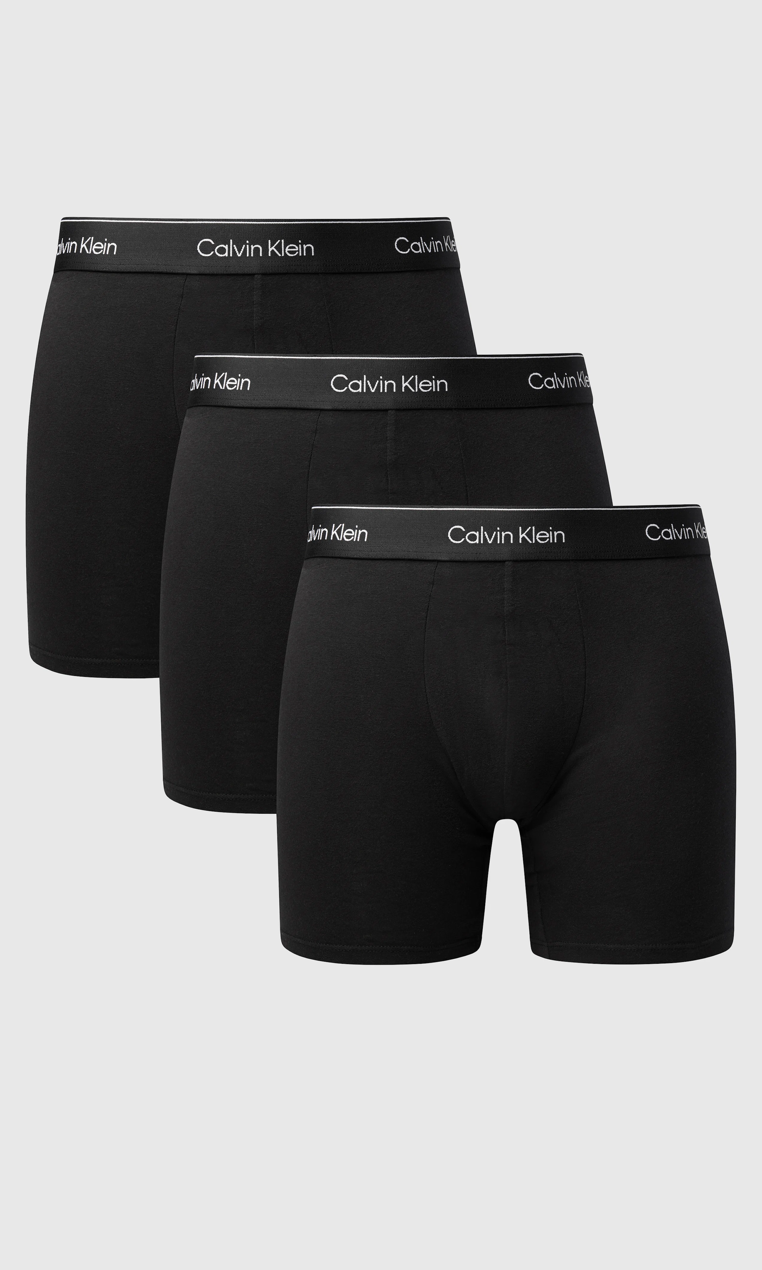 3-Pack Modern Cotton Stretch Bokserit. Front. Flat.