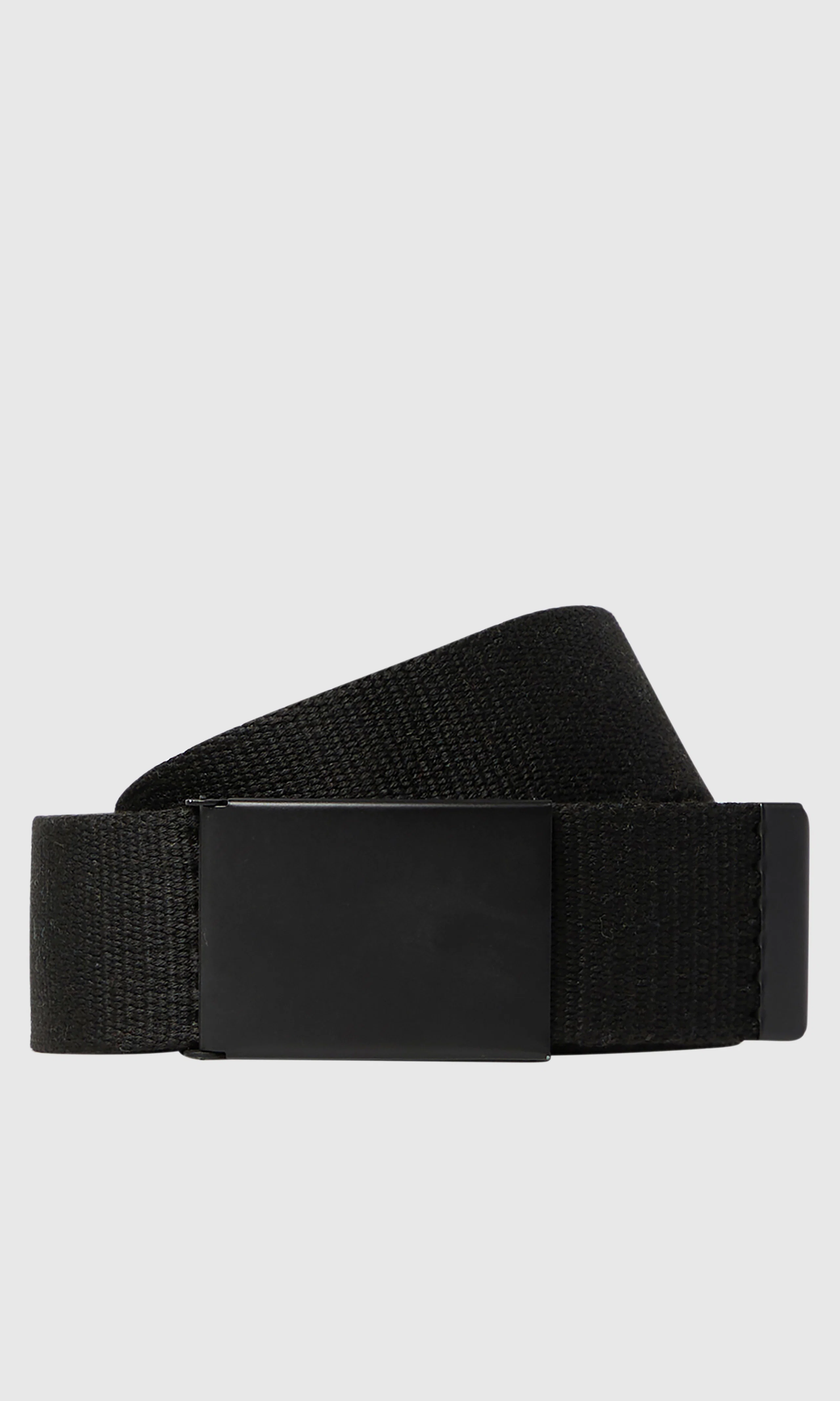 Web Svart Belte. Front. Flat.