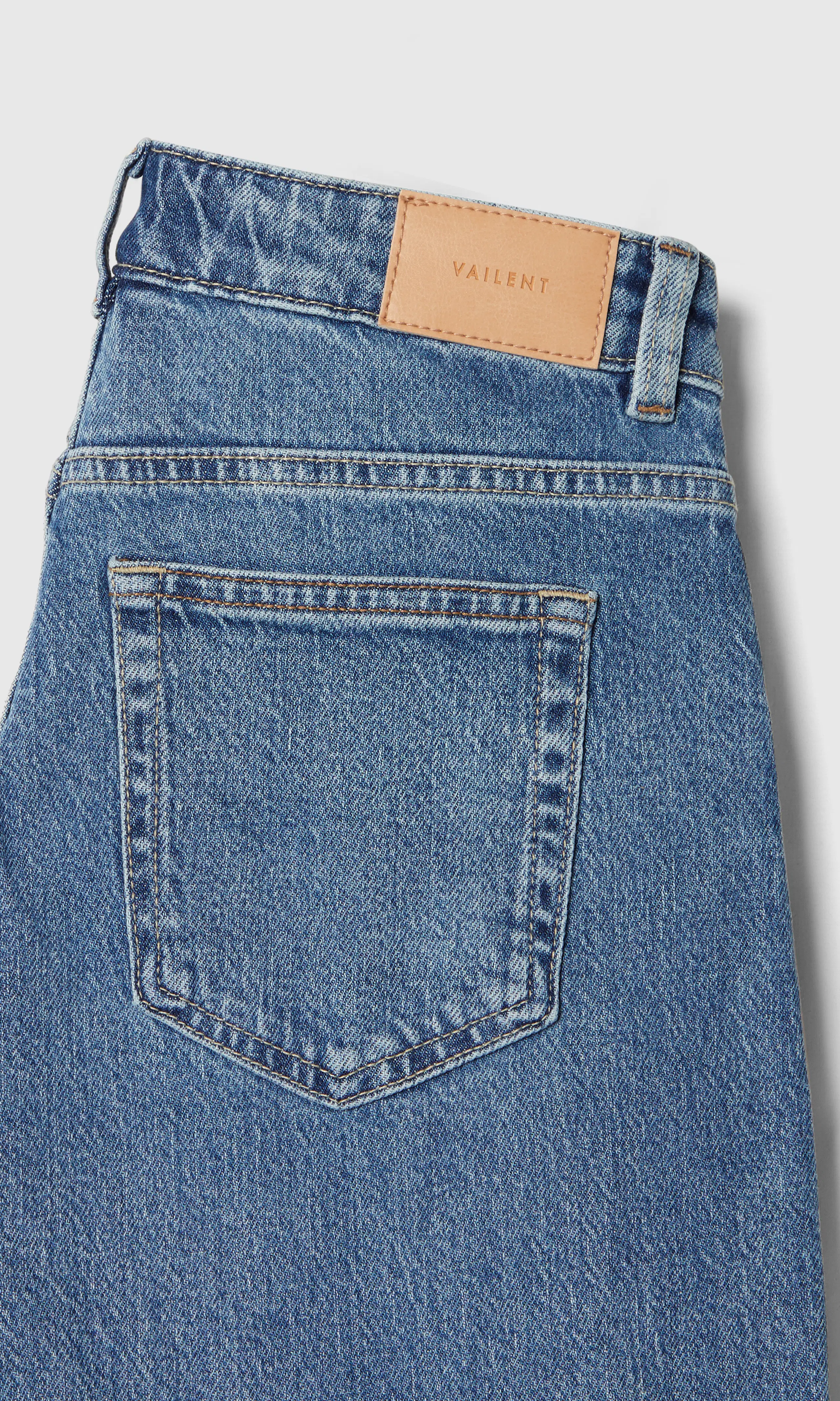 Wide Jeans. Detail 1. Flat.