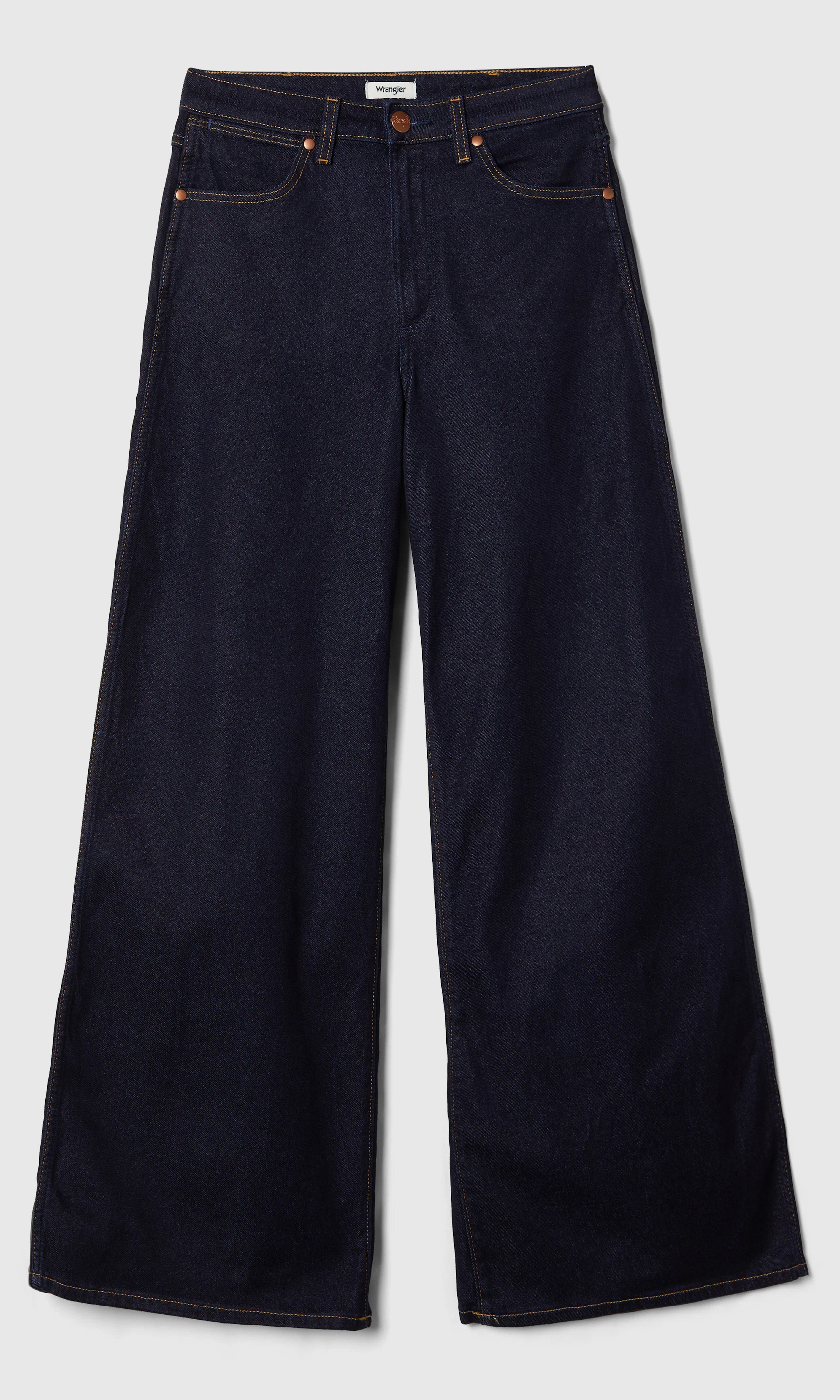 Canyon Tummansiniset Farkut. Front. Flat.