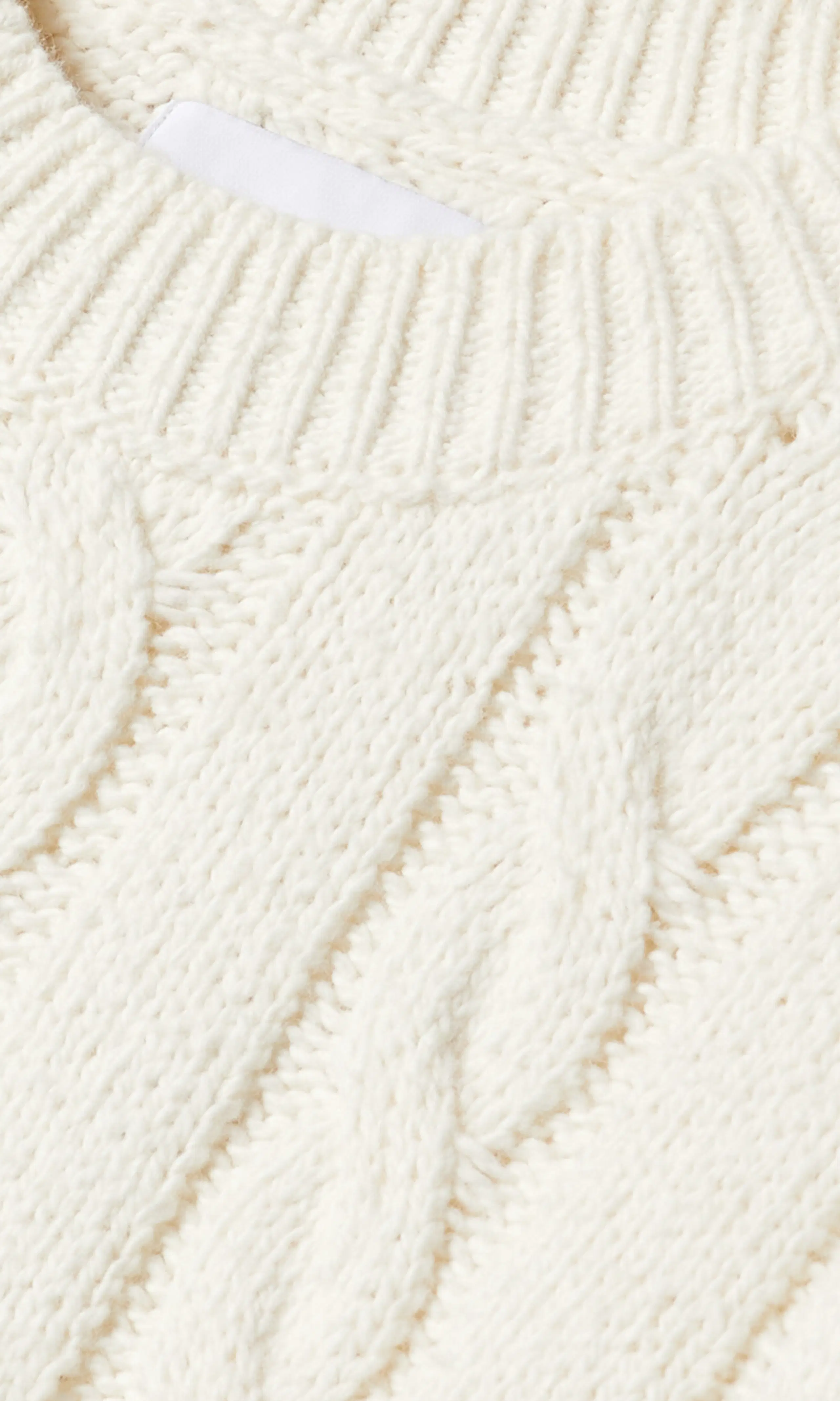 Cable Strikkegenser. Detail 1. Flat.