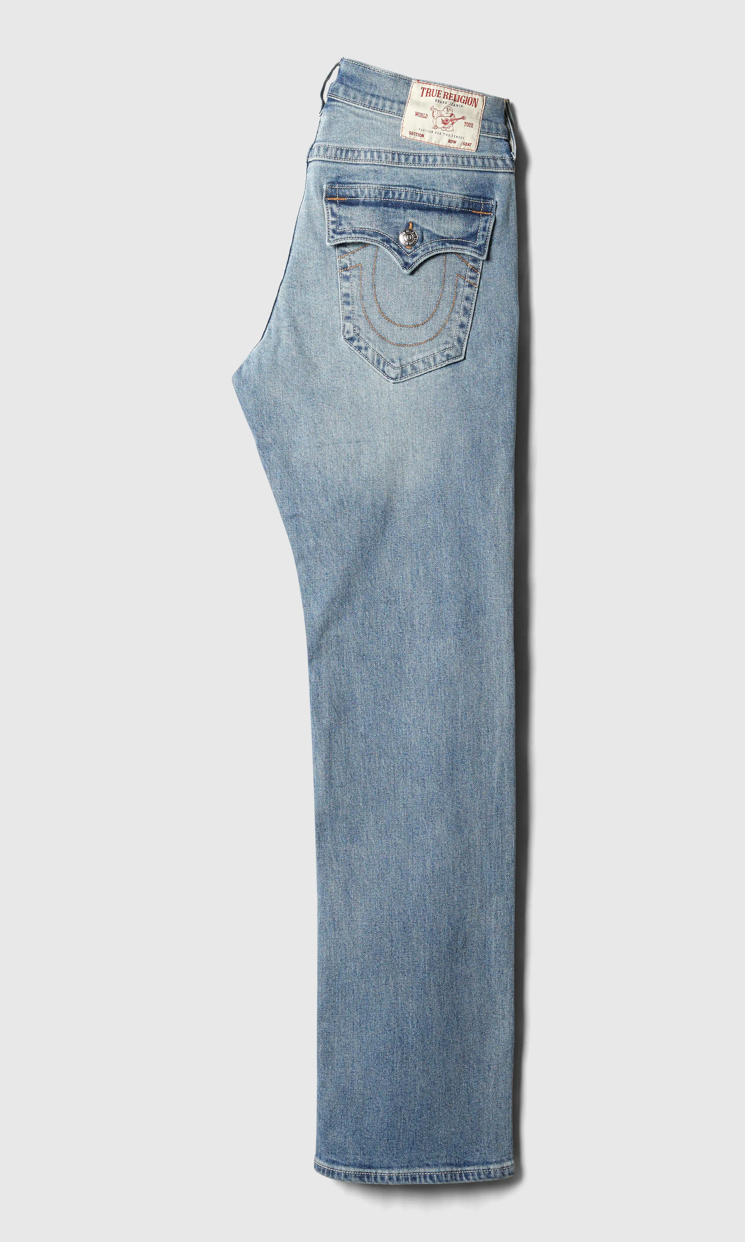 Ricky Flap Medium Blå Jeans. Back. Flat.