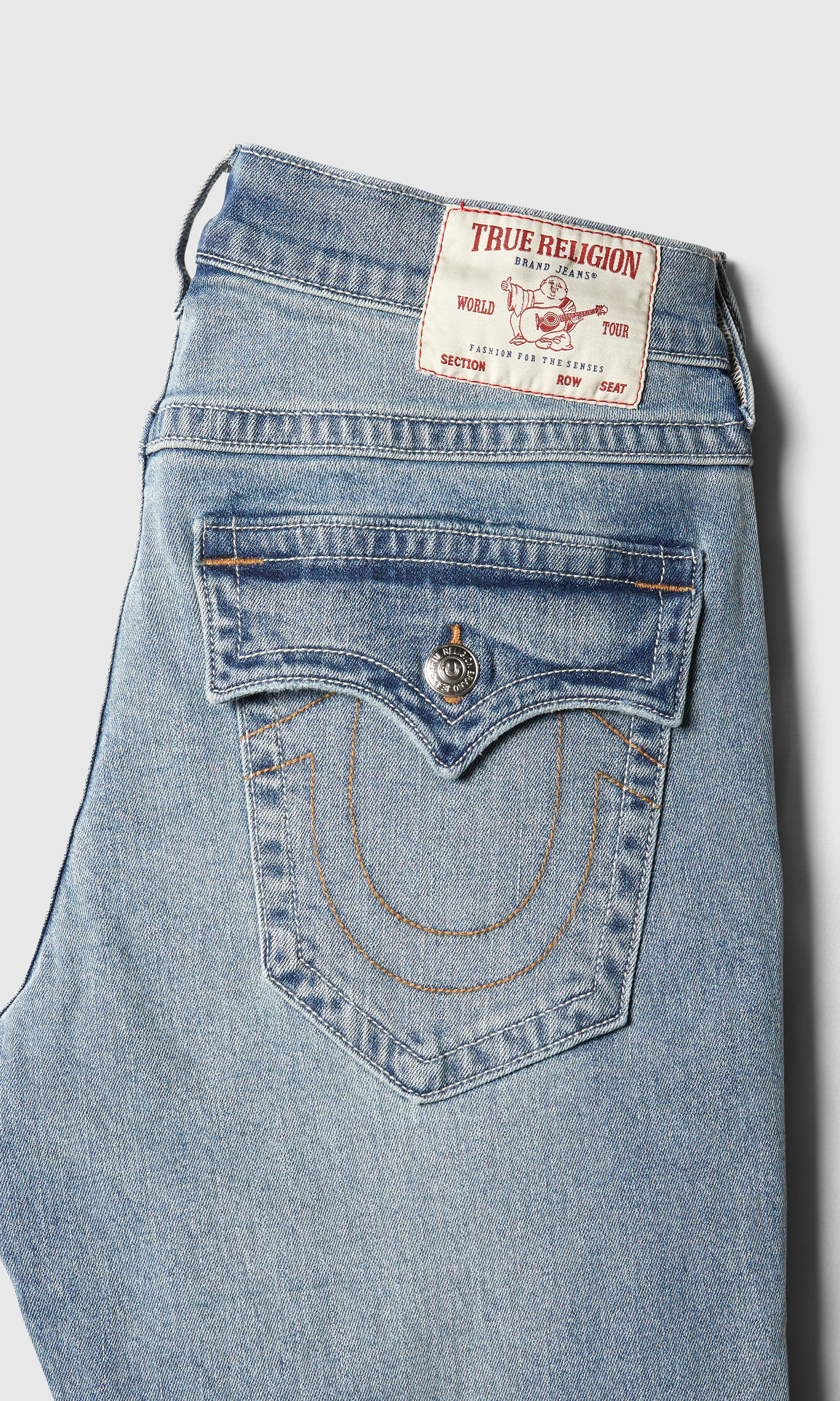 Ricky Flap Medium Blå Jeans. Detail 1. Flat.