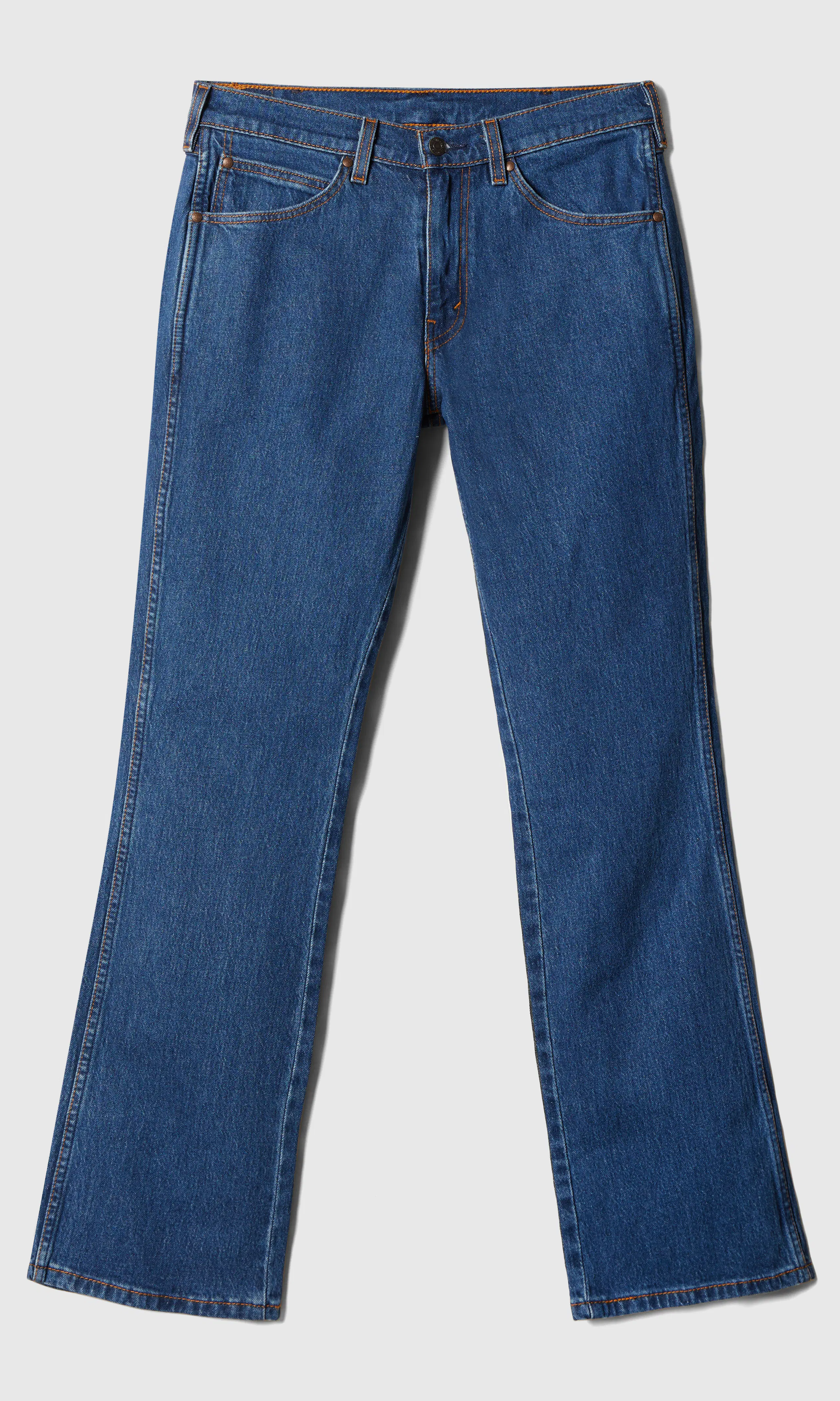 537™ Western Bootcut Medium Blå Jeans. Front. Flat.