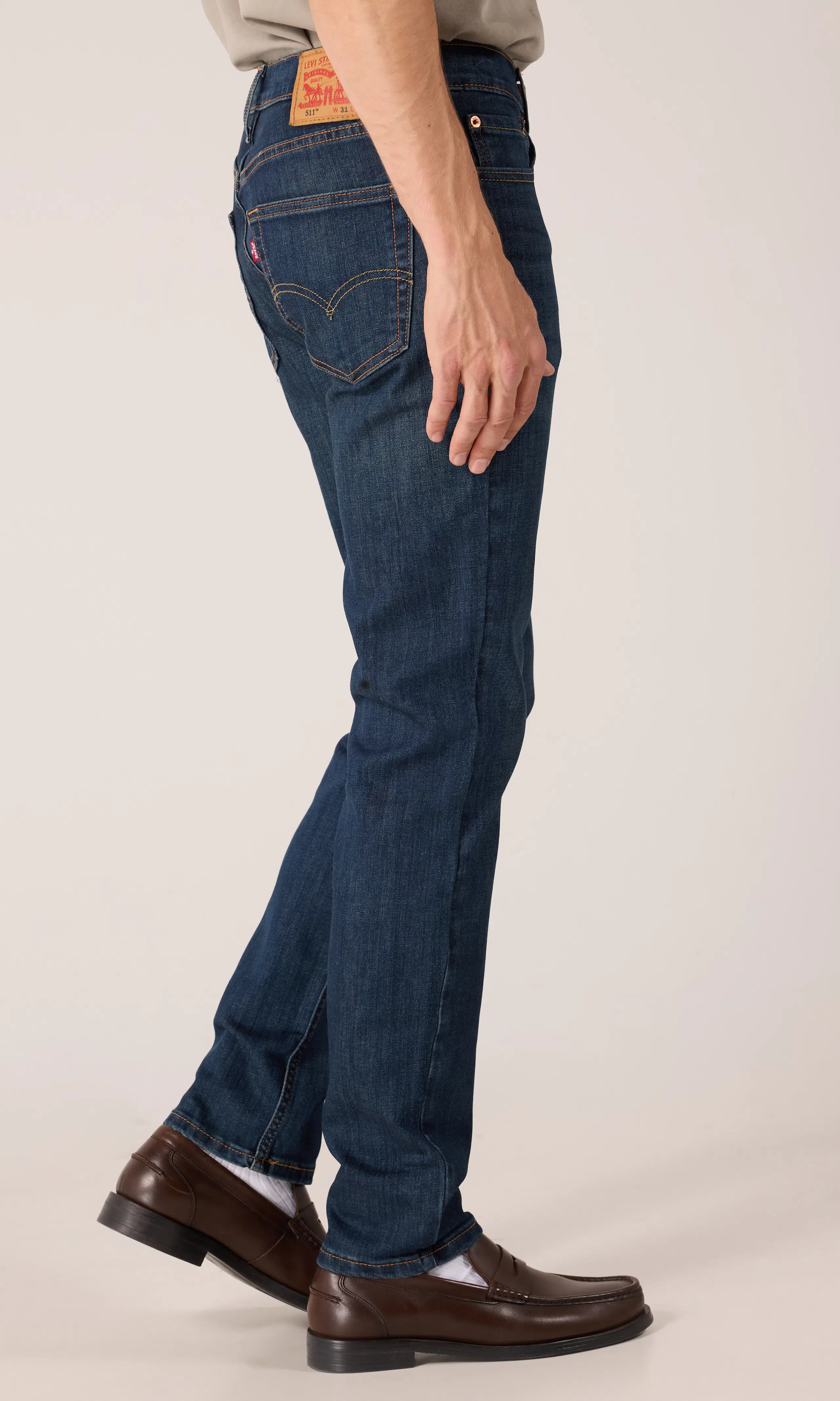 511™ Slim Jeans. Front 2. Model.