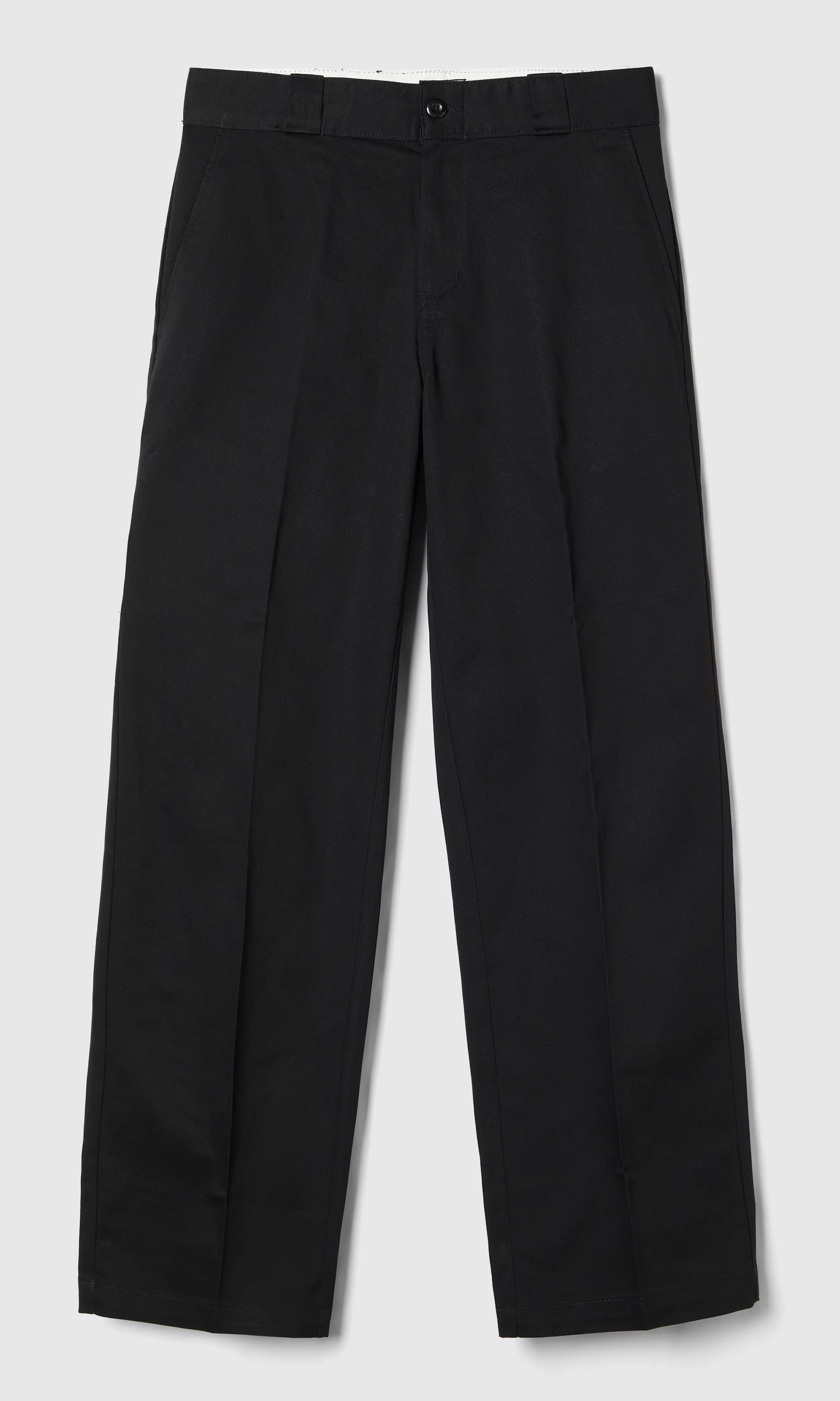 247 Loose Work Mustat Housut. Front. Flat.
