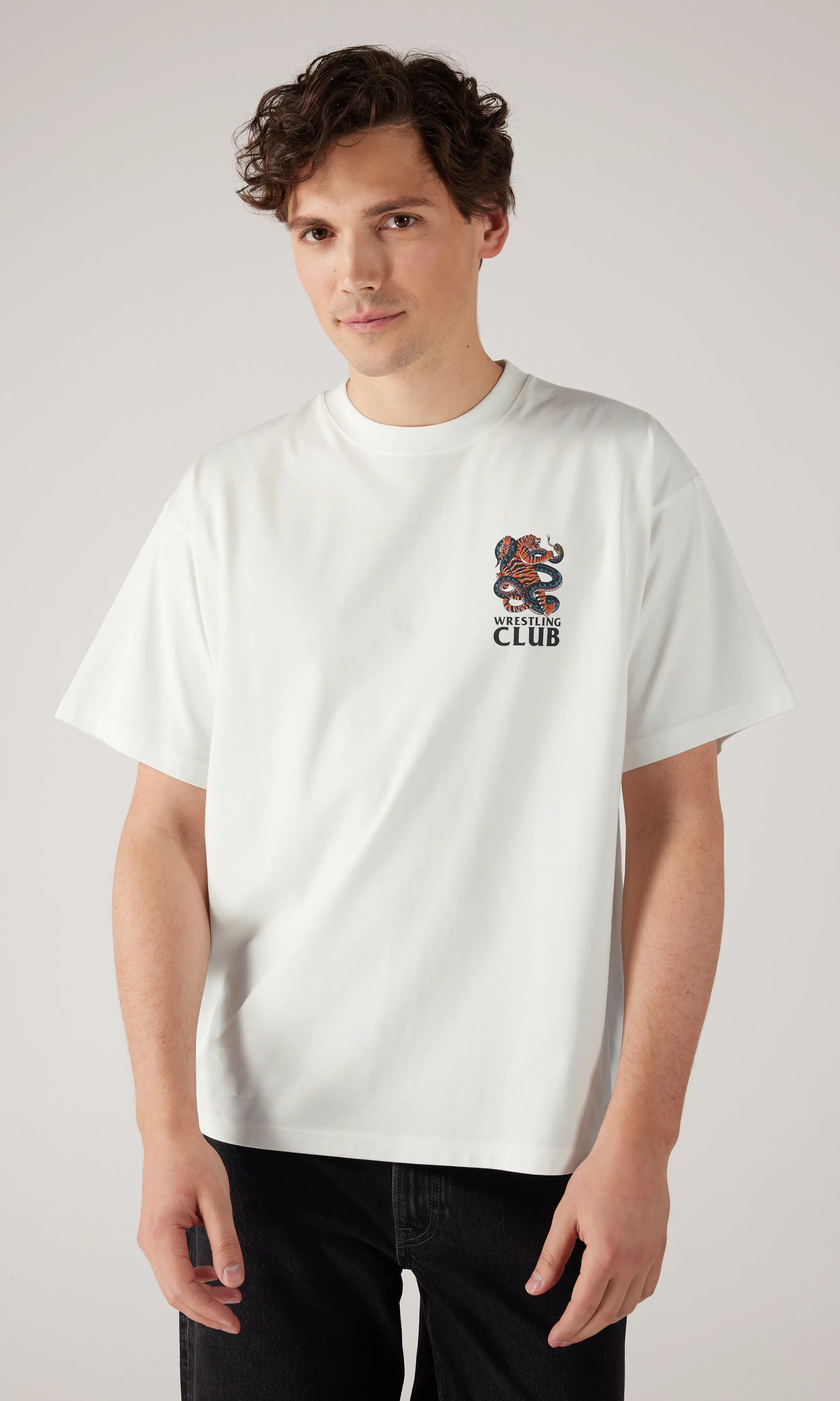 Wrestling T-Shirt. Front. Model.