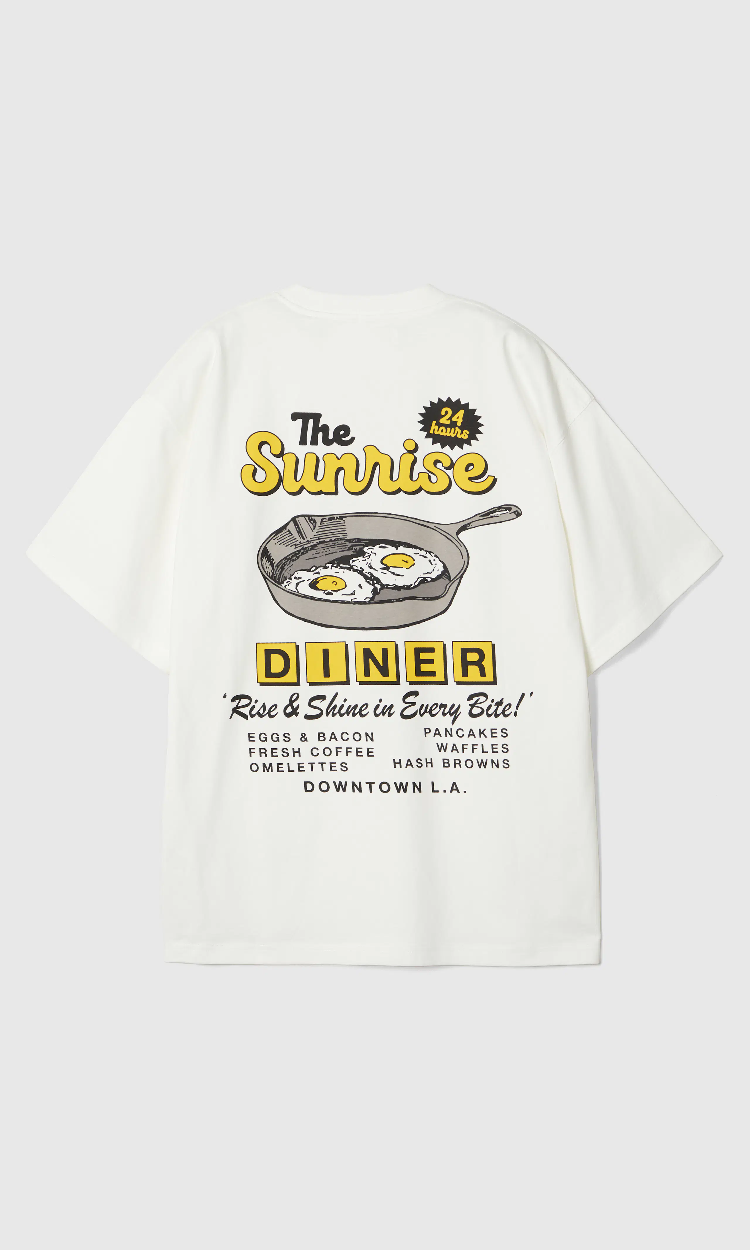 Diner T-Shirt. Back. Flat.