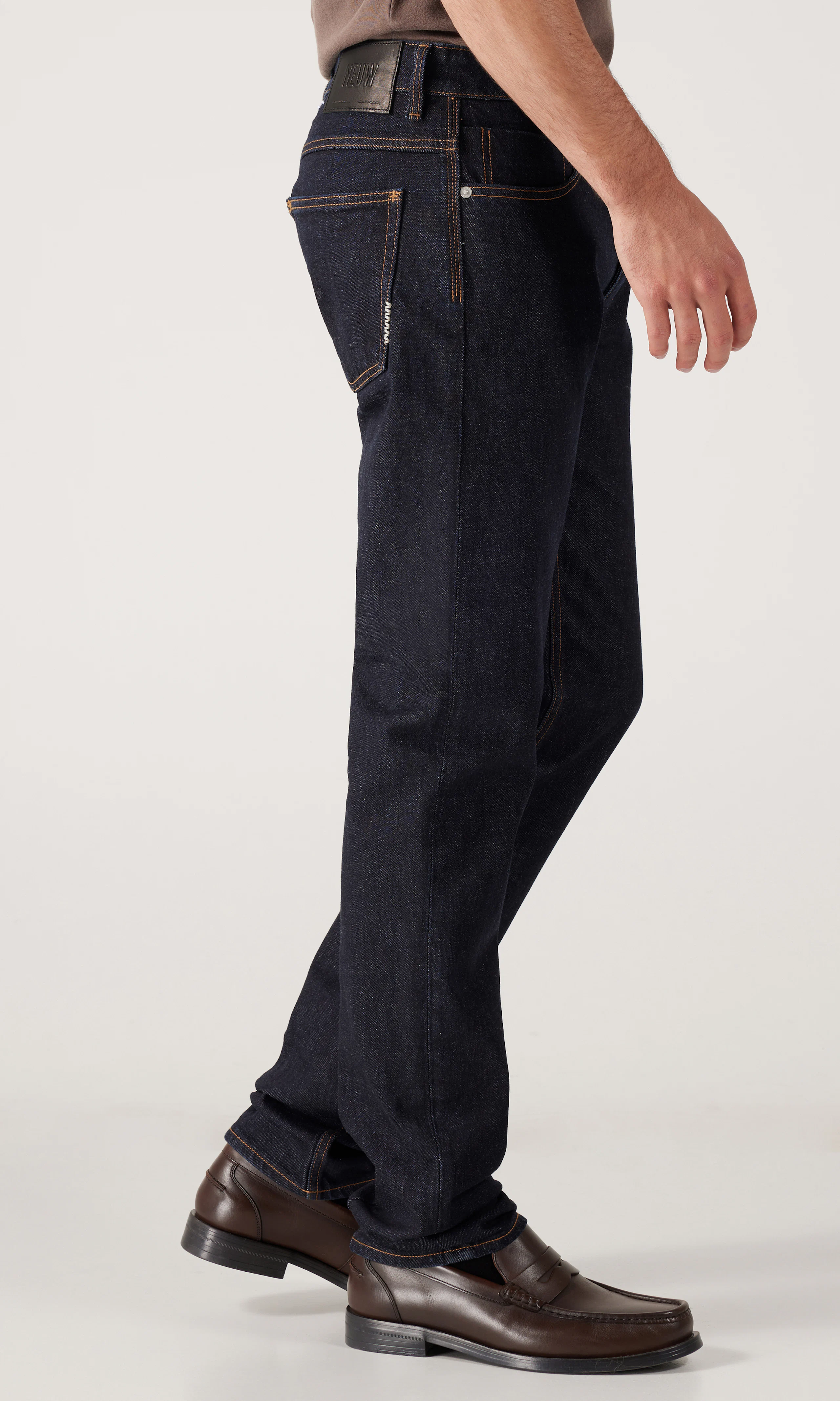 Lou Straight Jeans. Front 2. Model.