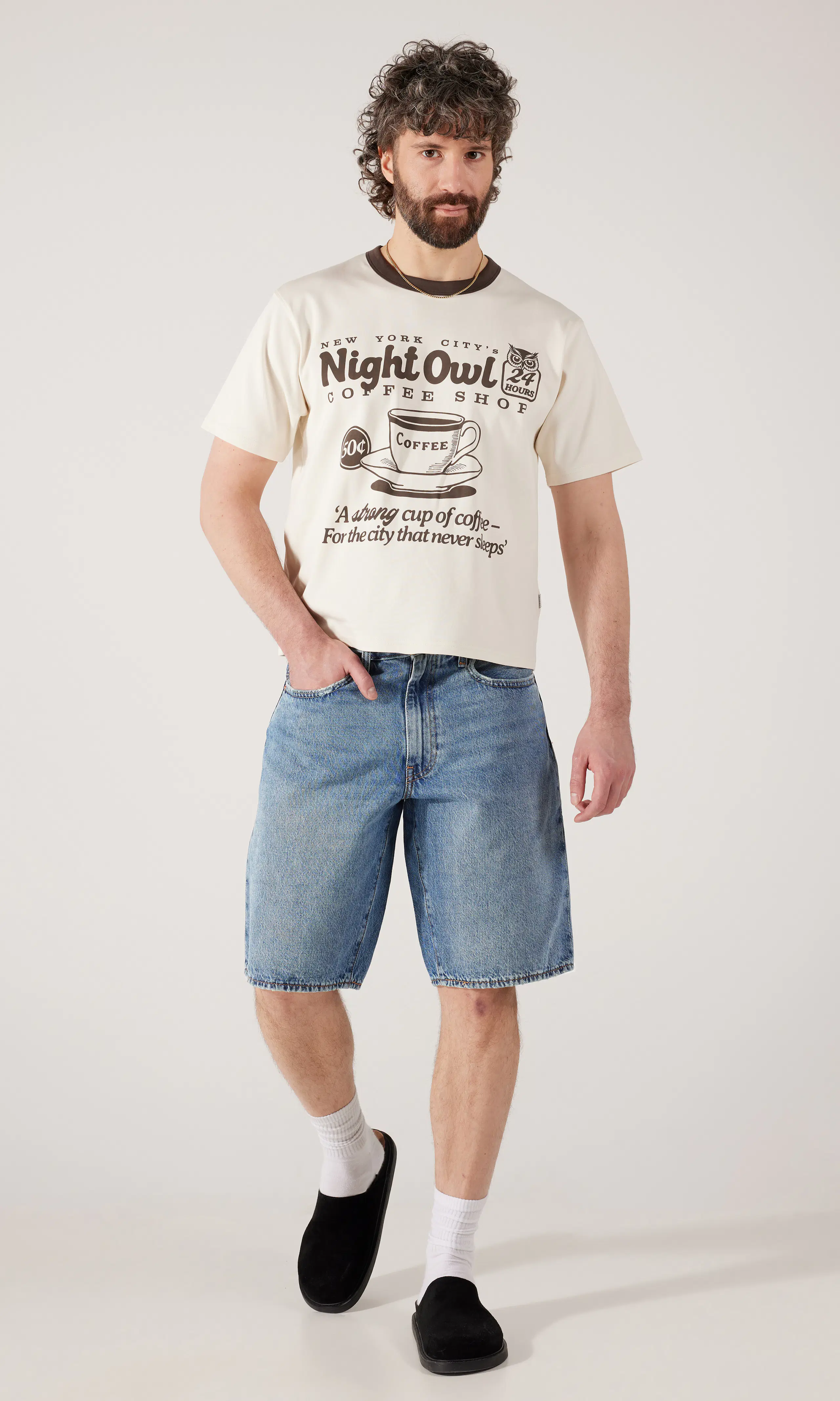 478™ Baggy Medium Blå Shorts. Front 1. Model.