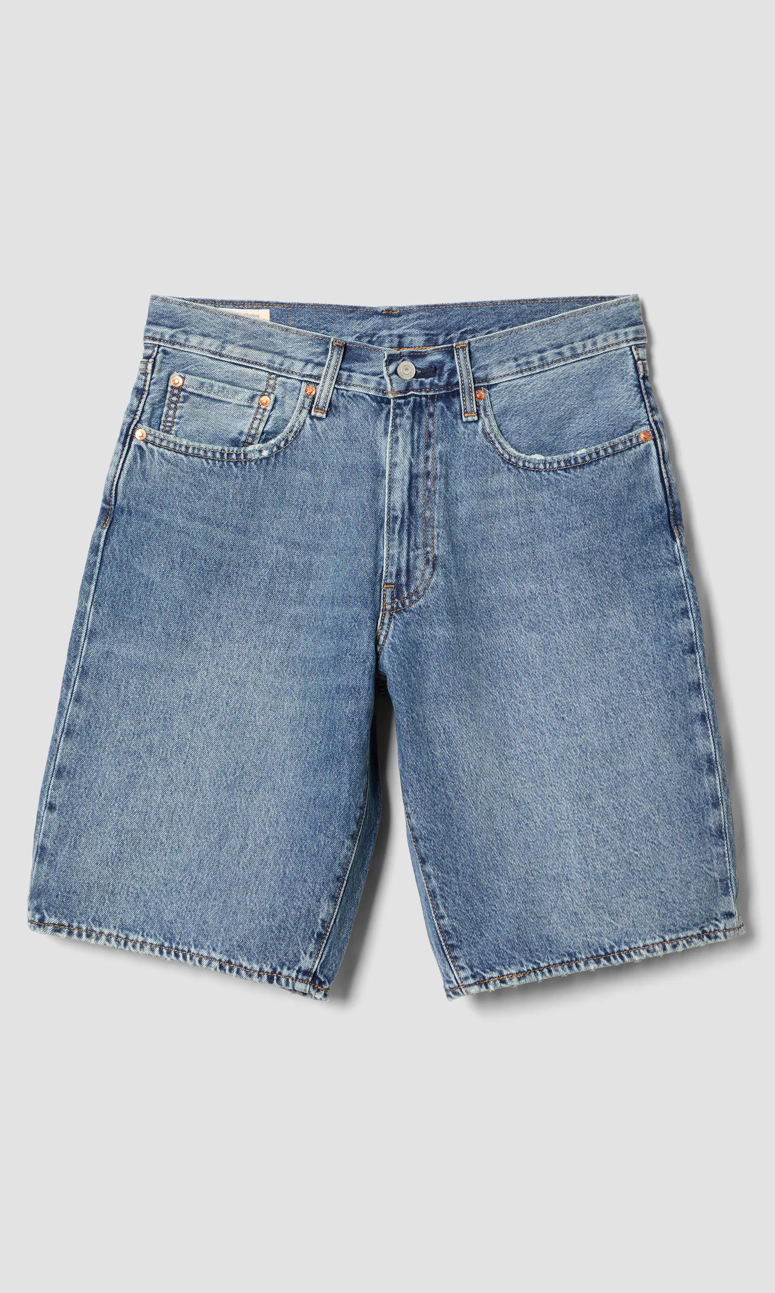 478™ Baggy Medium Blå Shorts. Front. Flat.