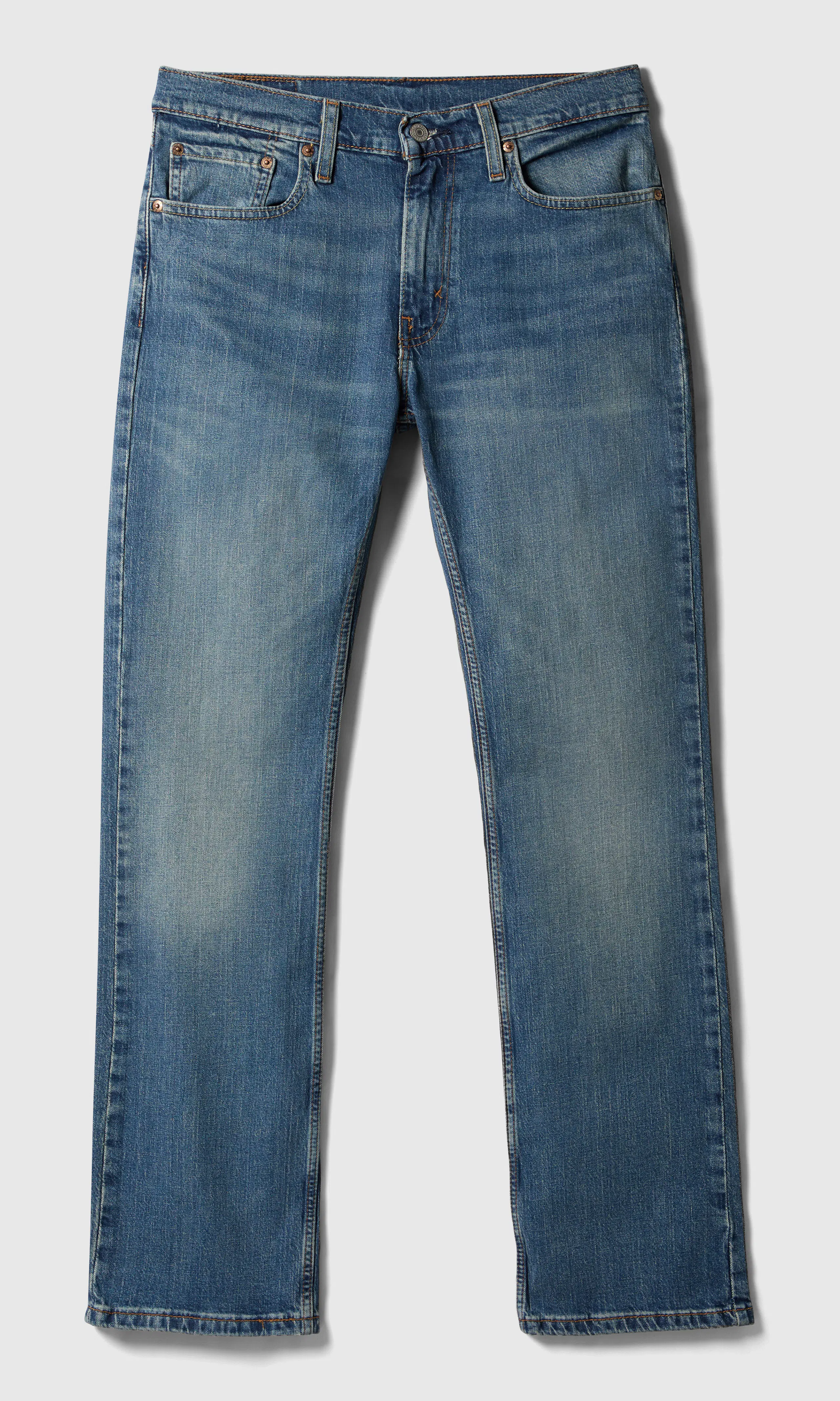 527™ Slim Bootcut Medium Blå Jeans. Front. Flat.