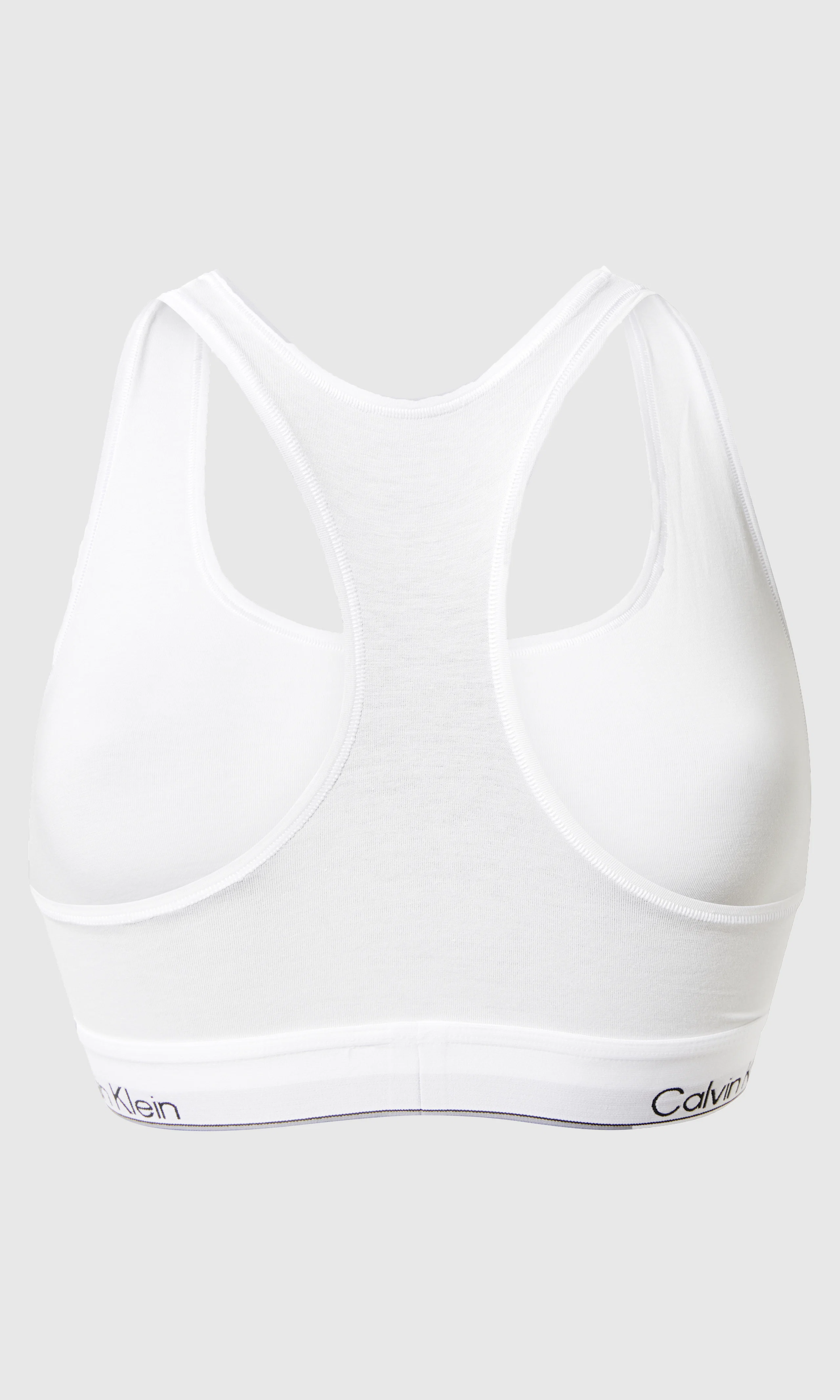 Unlined Bralette Grå BH. Back. Flat.