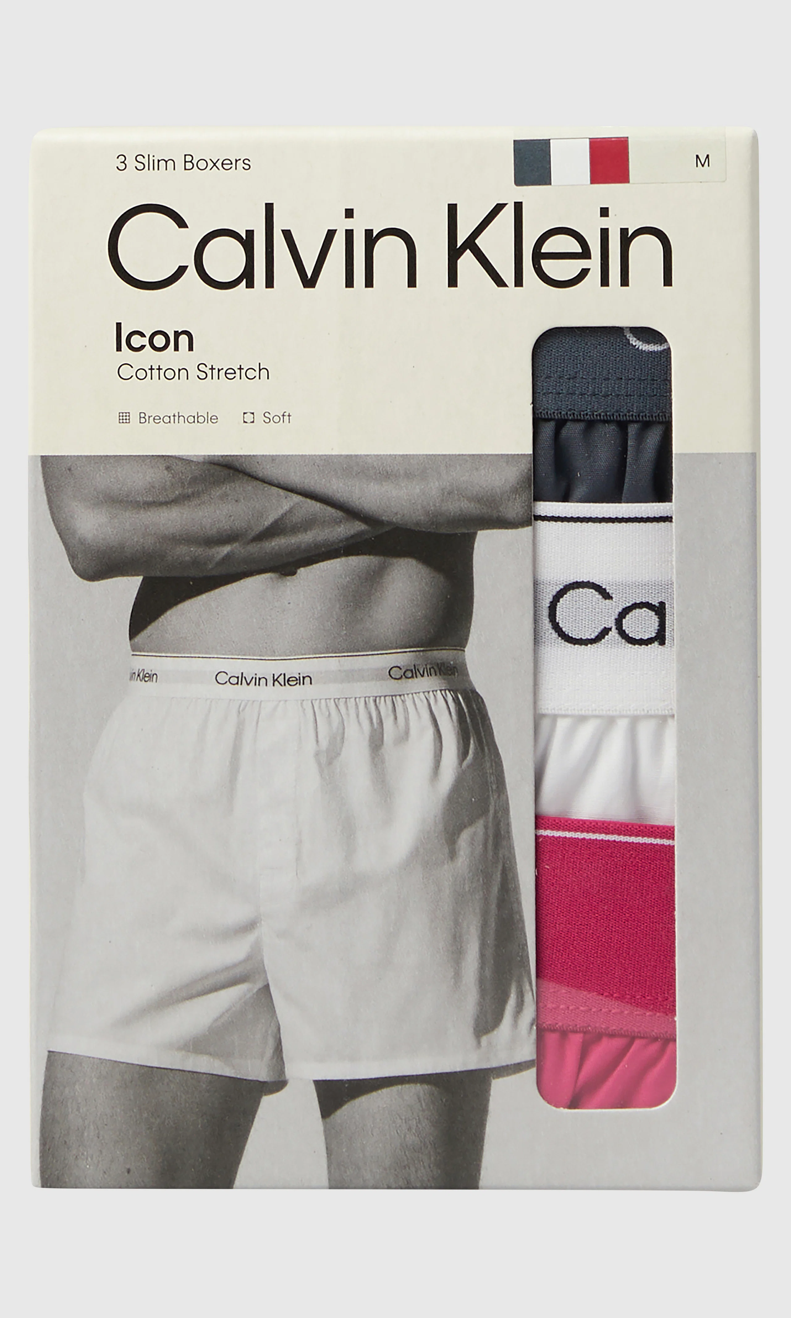 3-Pack Slim Multi Boxer. Detail 1. Flat.