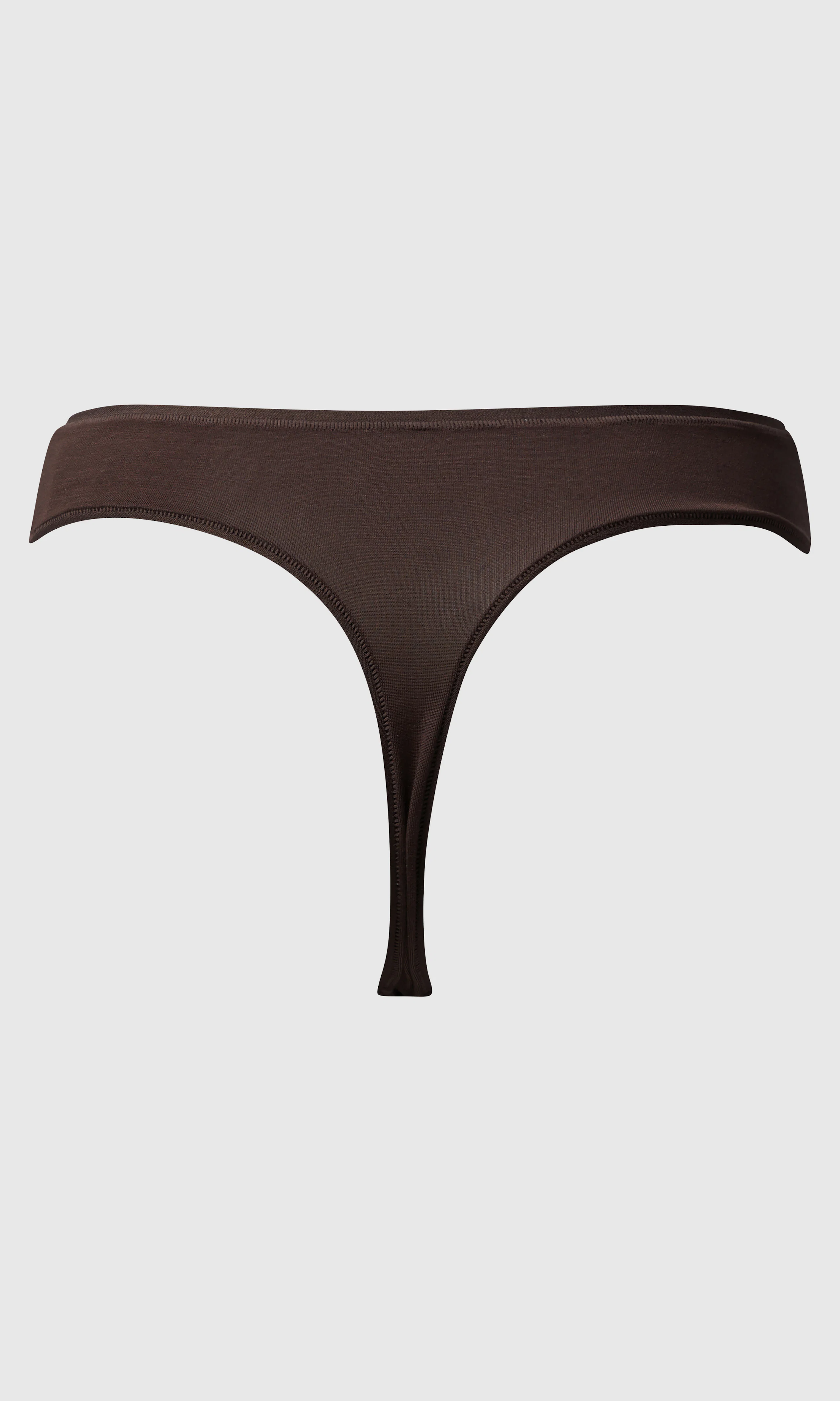 Soft Touch Ruskeat Stringit. Back. Flat.