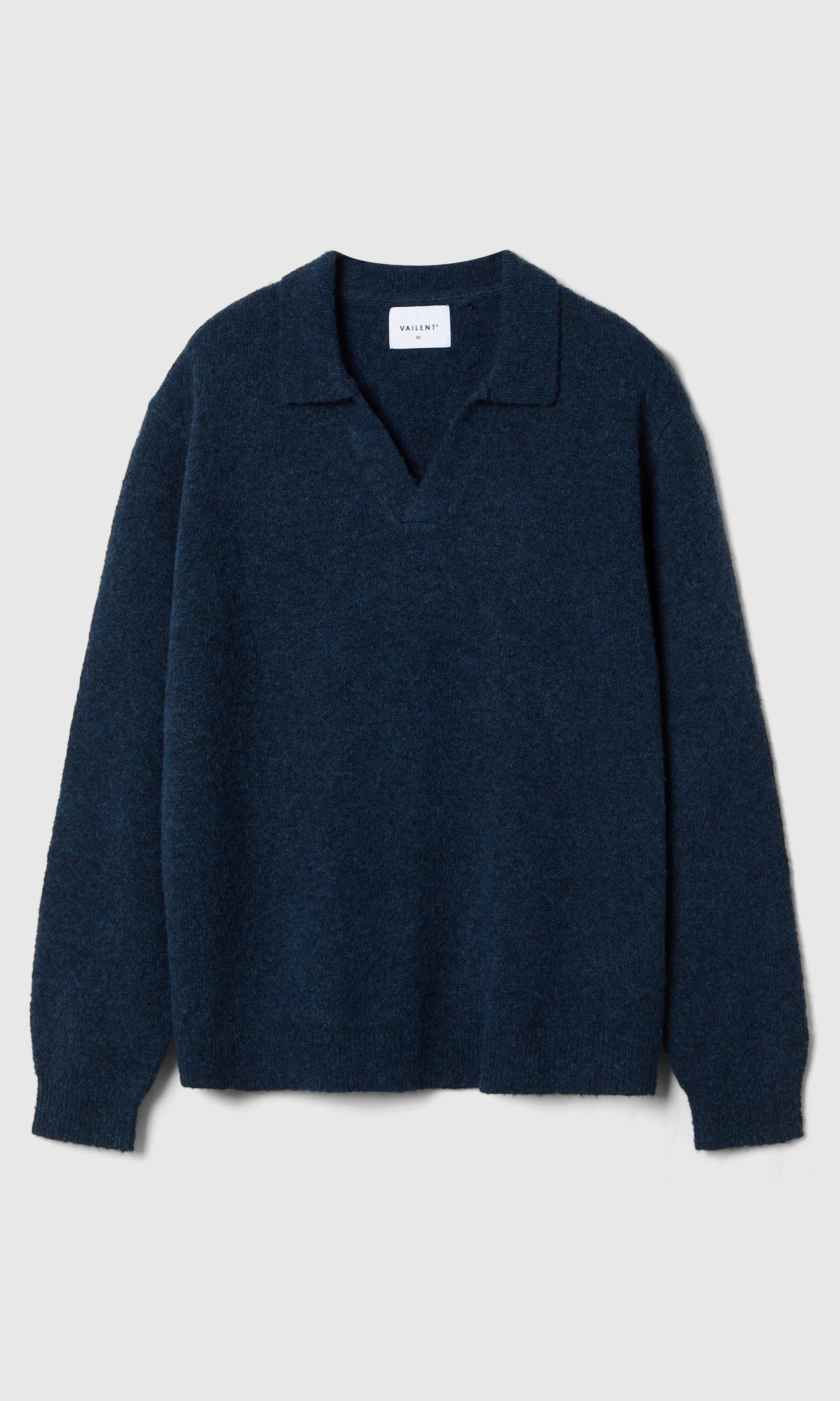 Polo Strikkegenser. Front. Flat.