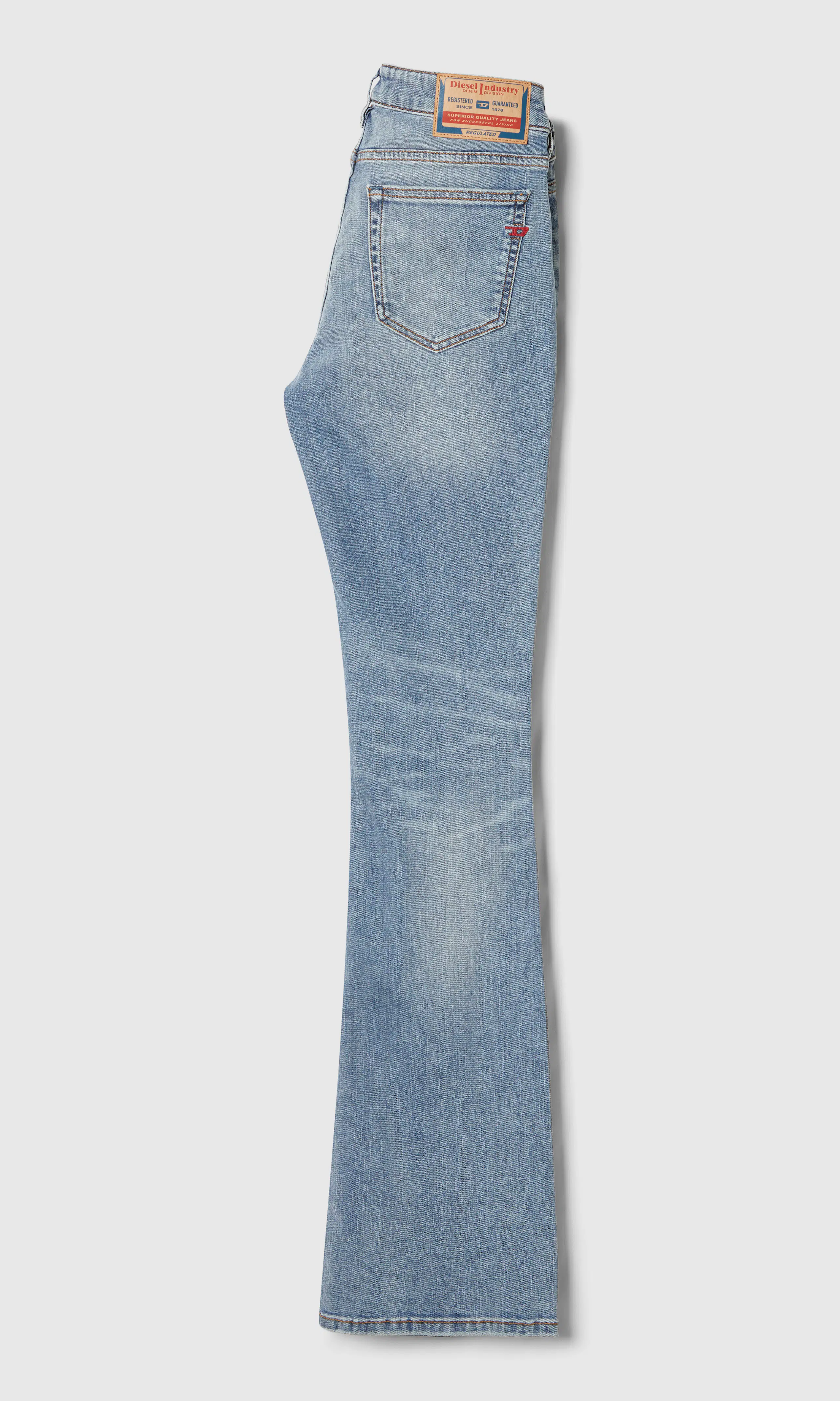1969 D-Ebbey Vaaleansiniset Farkut. Back. Flat.