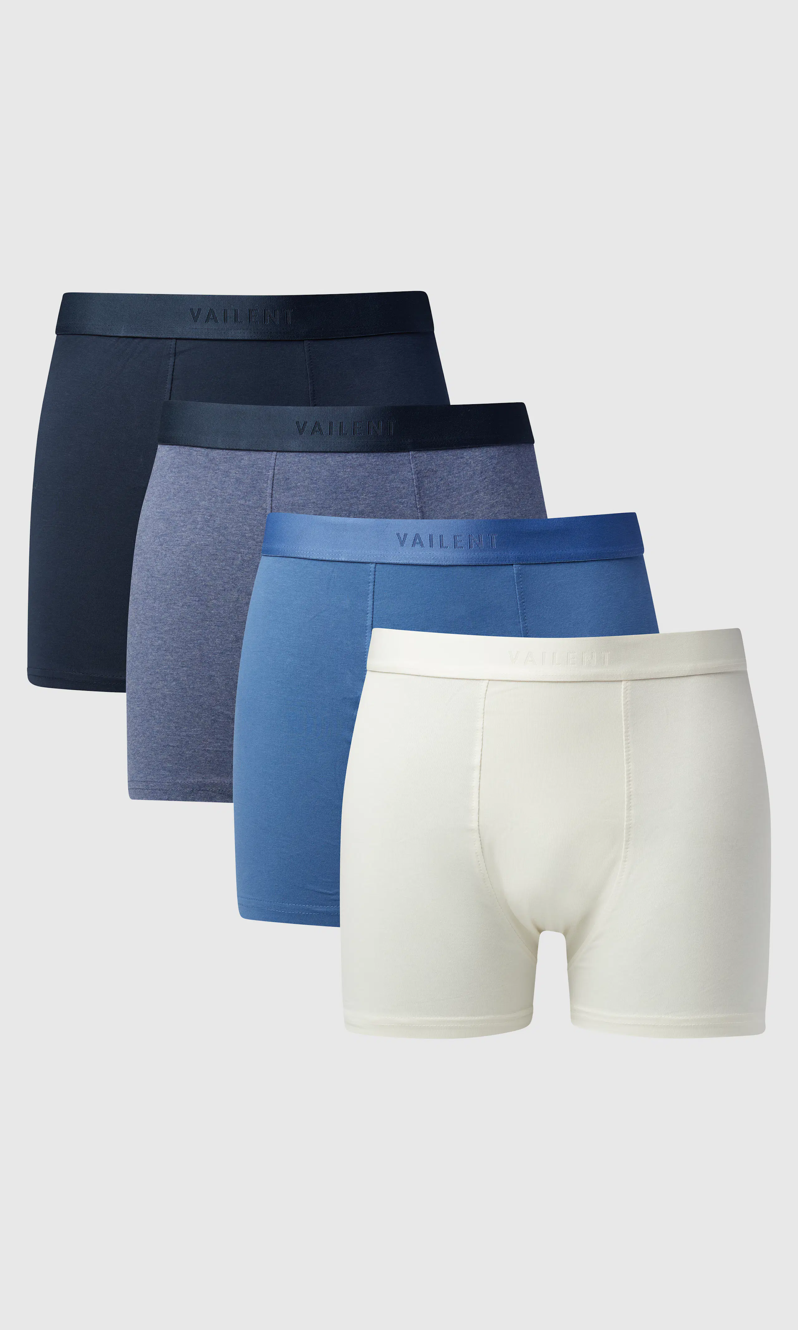 4-Pack Blå Boxershorts. Front 1. Flat.