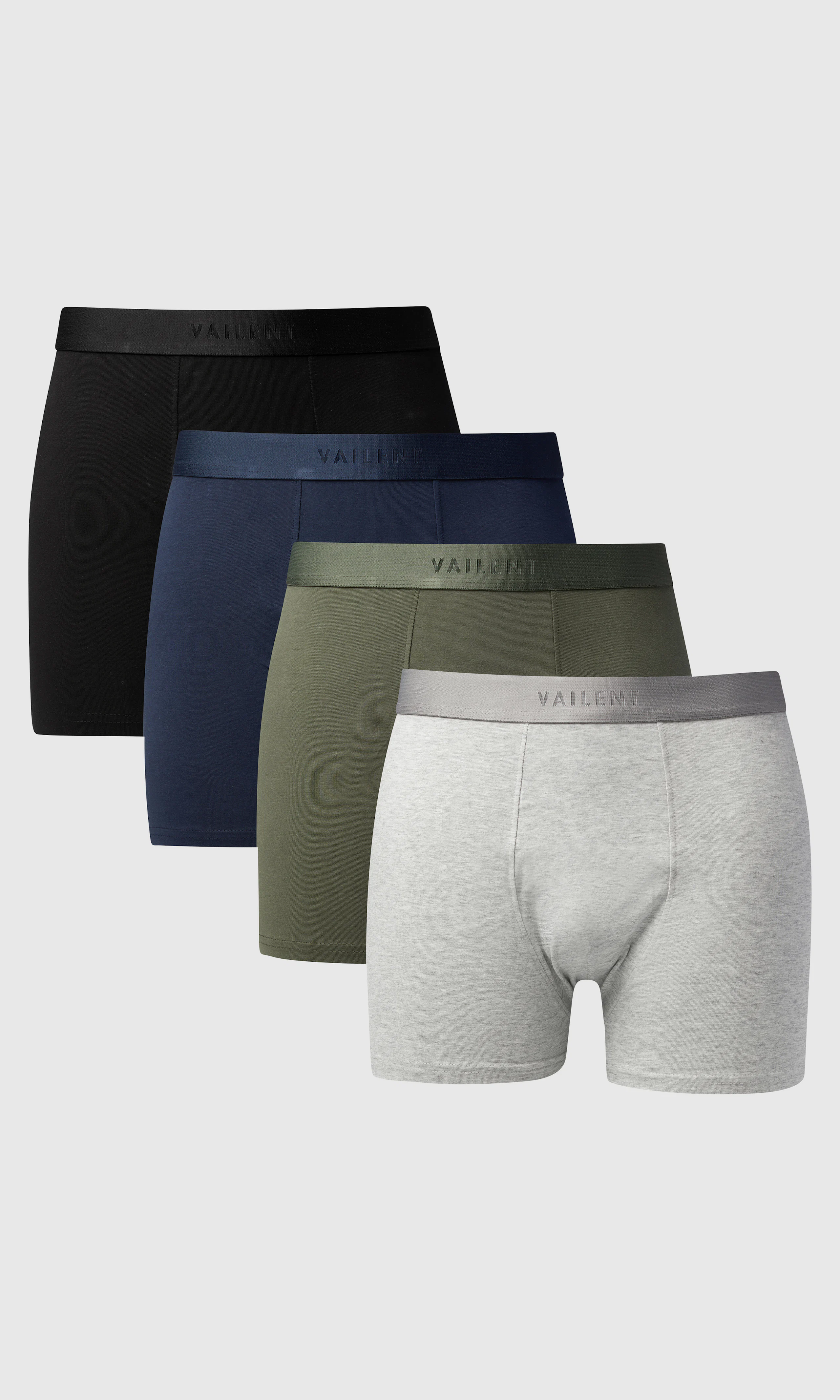 4-Pack Bokserit. Front. Flat.