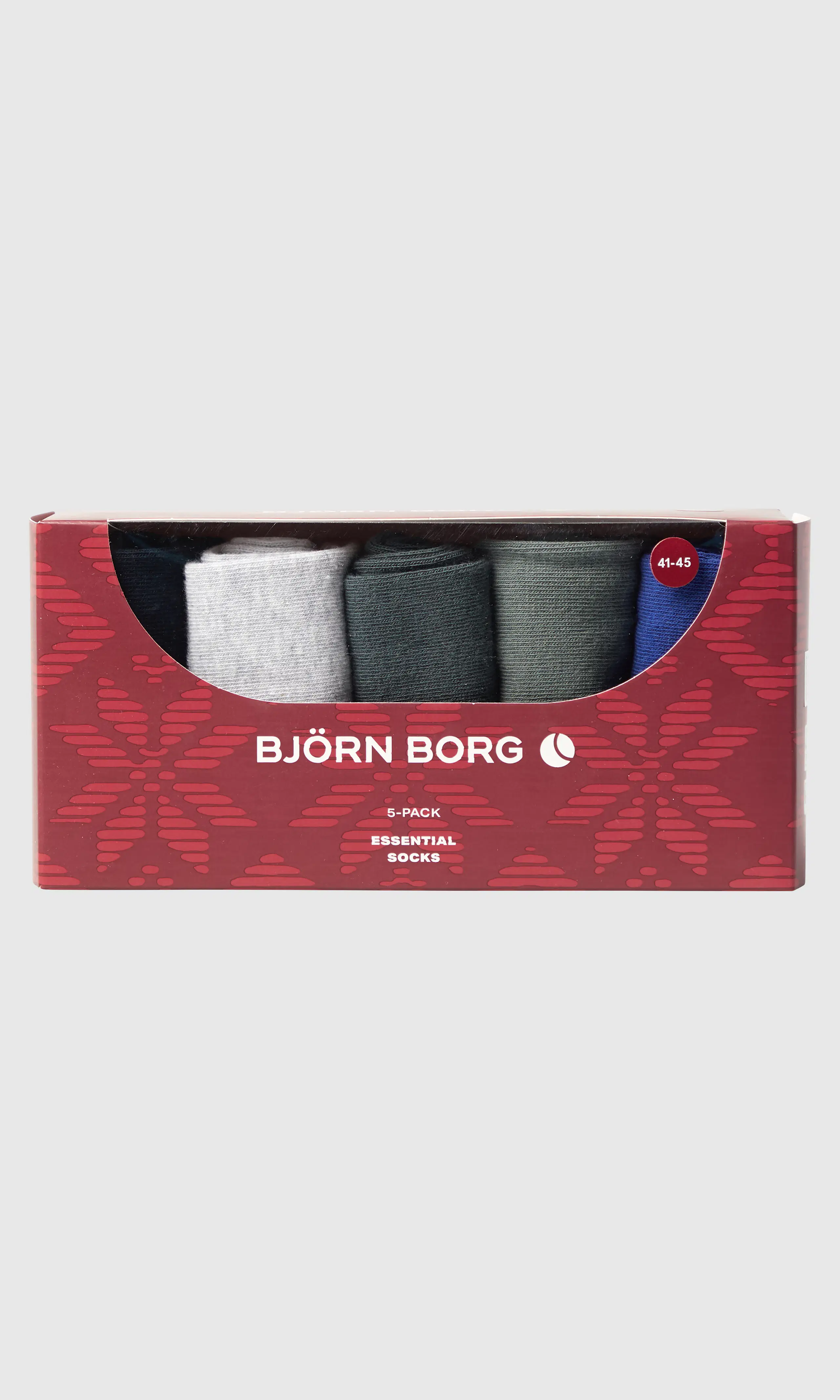 5-Pack Essential Crew Multi Strumpor. Detail 1. Flat.