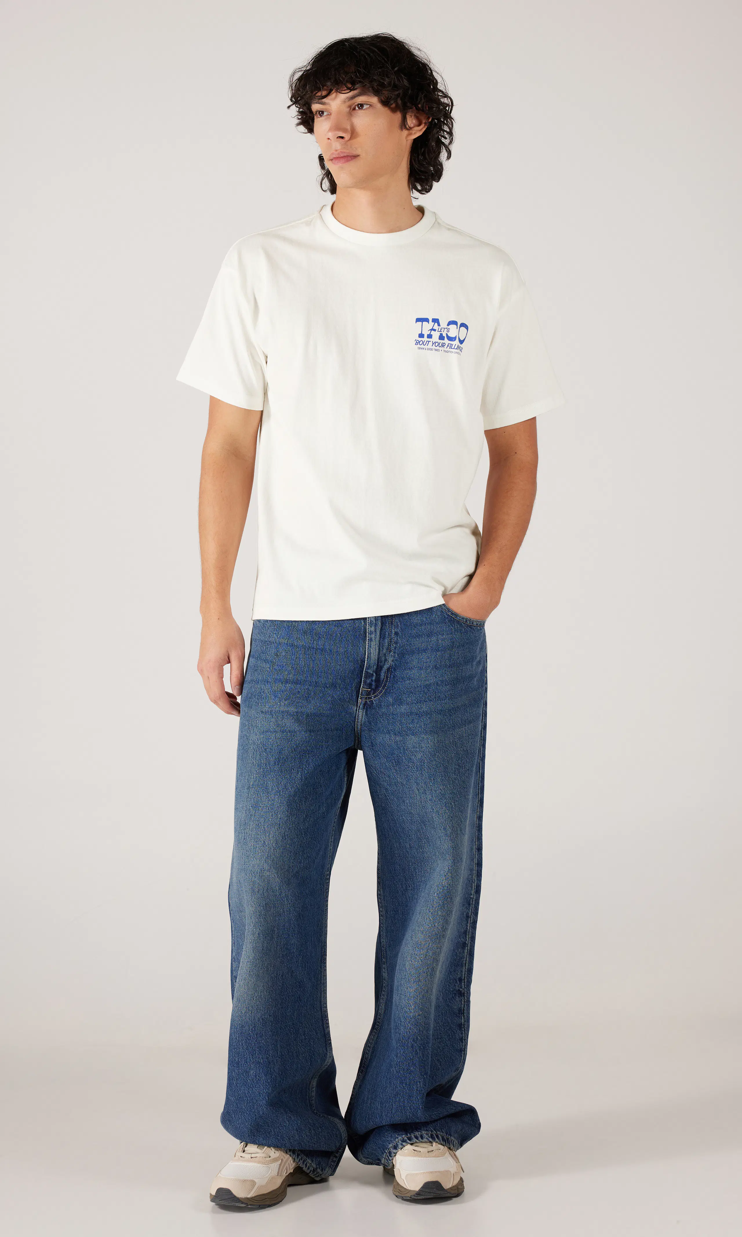 Trooper Tee T-Shirt. Front 2. Model.