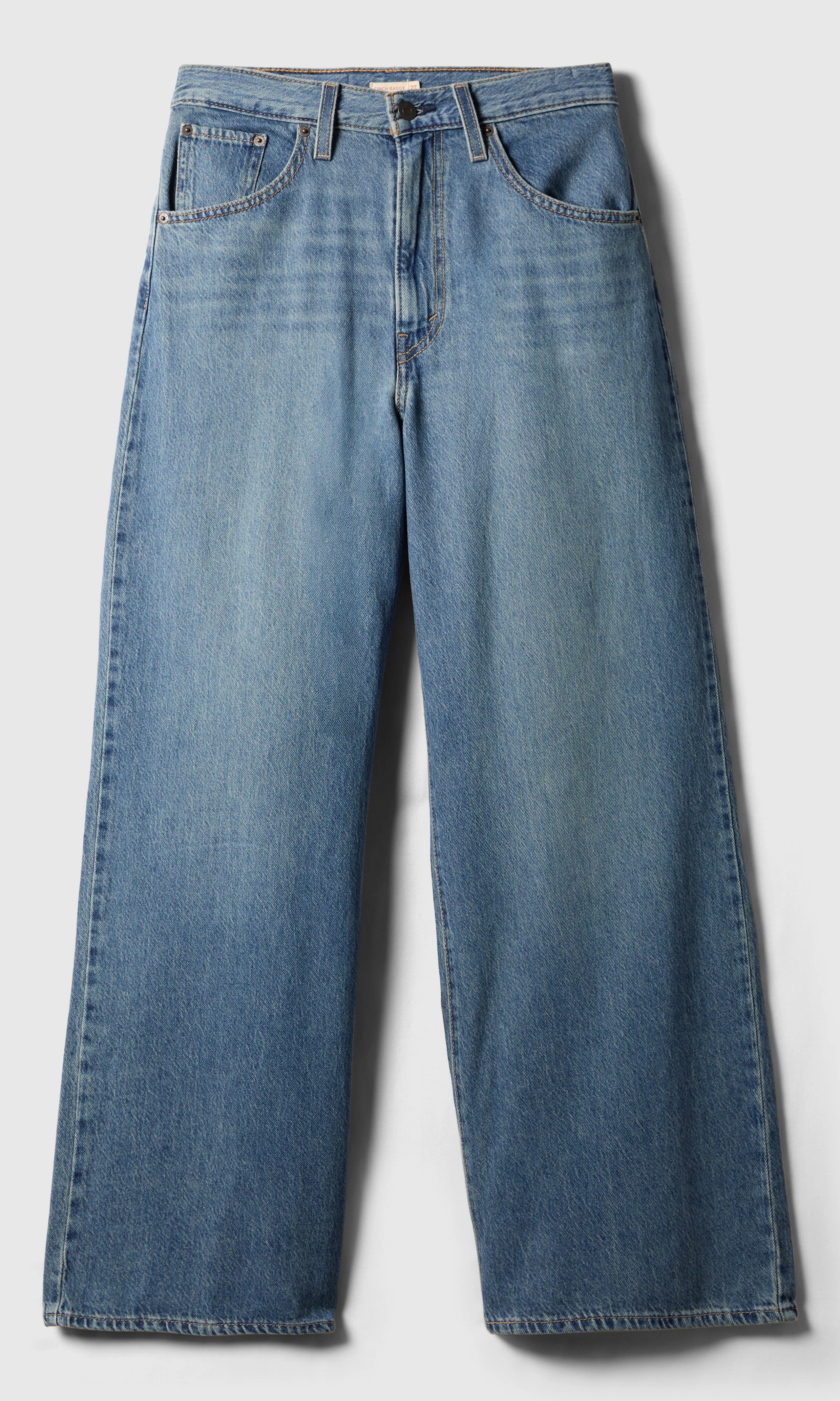 Cinch Baggy Lightweight Medium Blå Jeans. Front. Flat.