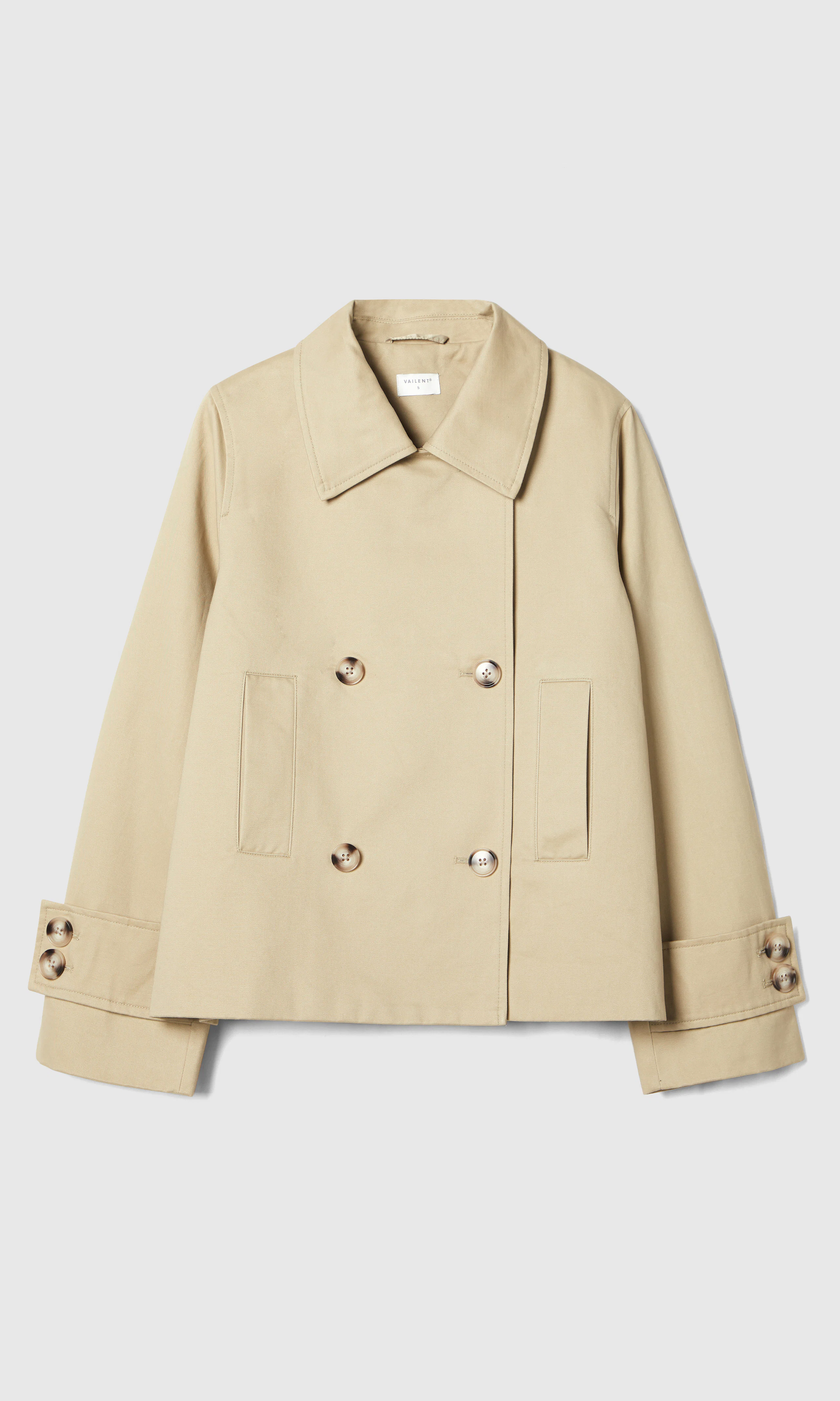 Kort Trench Kappa. Front. Flat.
