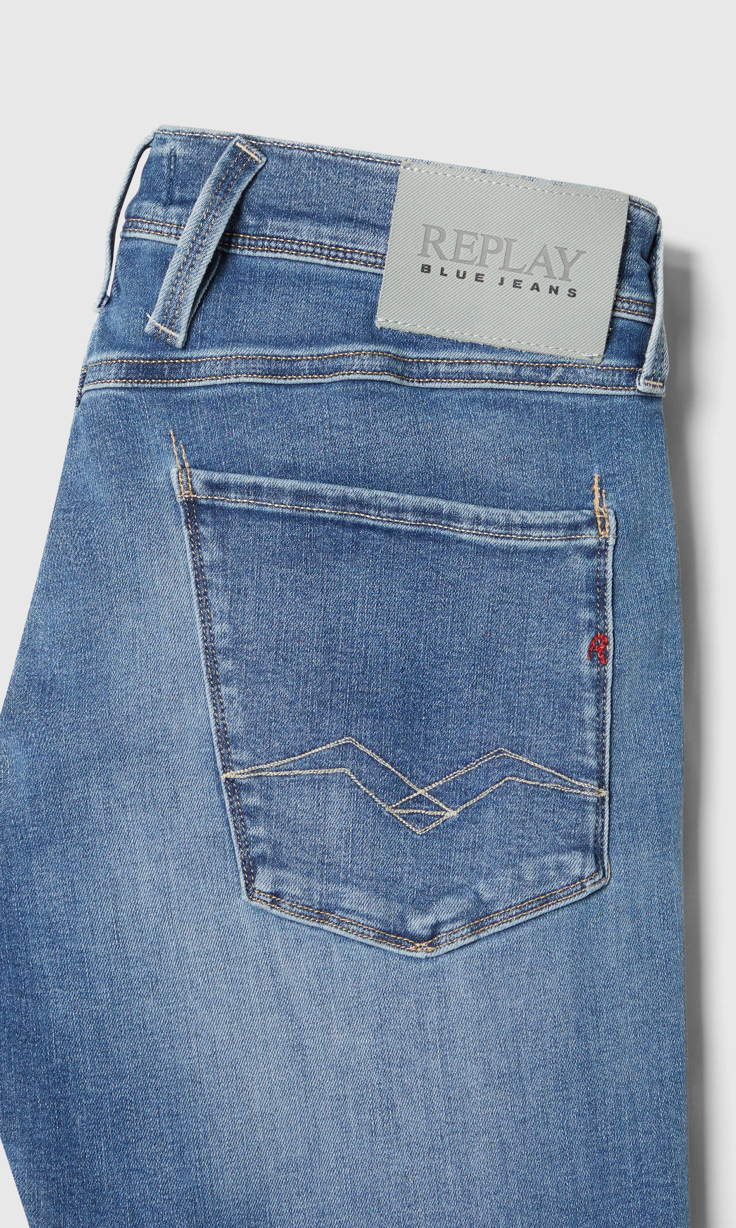 Anbass Hyperflex Medium Blå Jeans. Detail 1. Flat.
