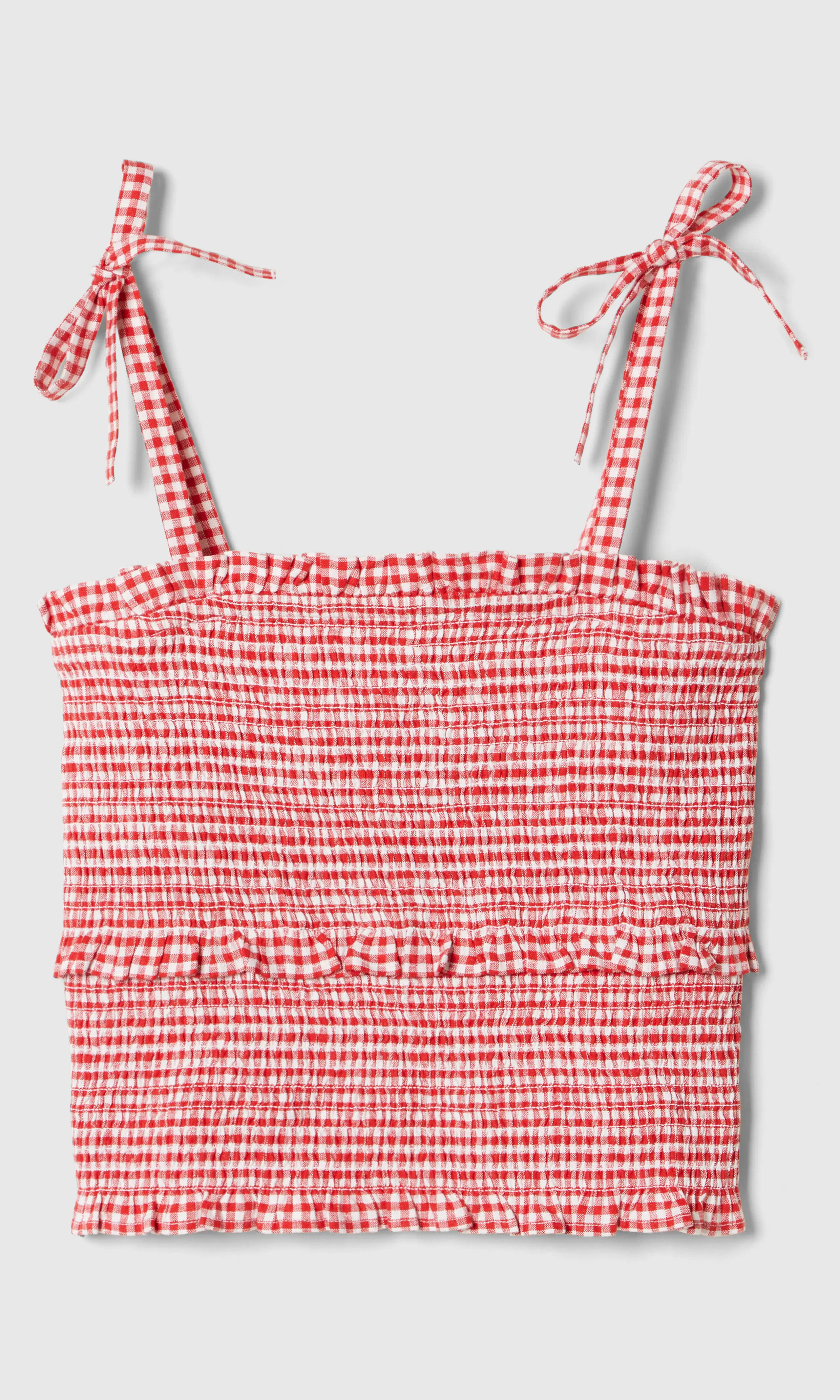 Linen Smock Topp. Front. Flat.