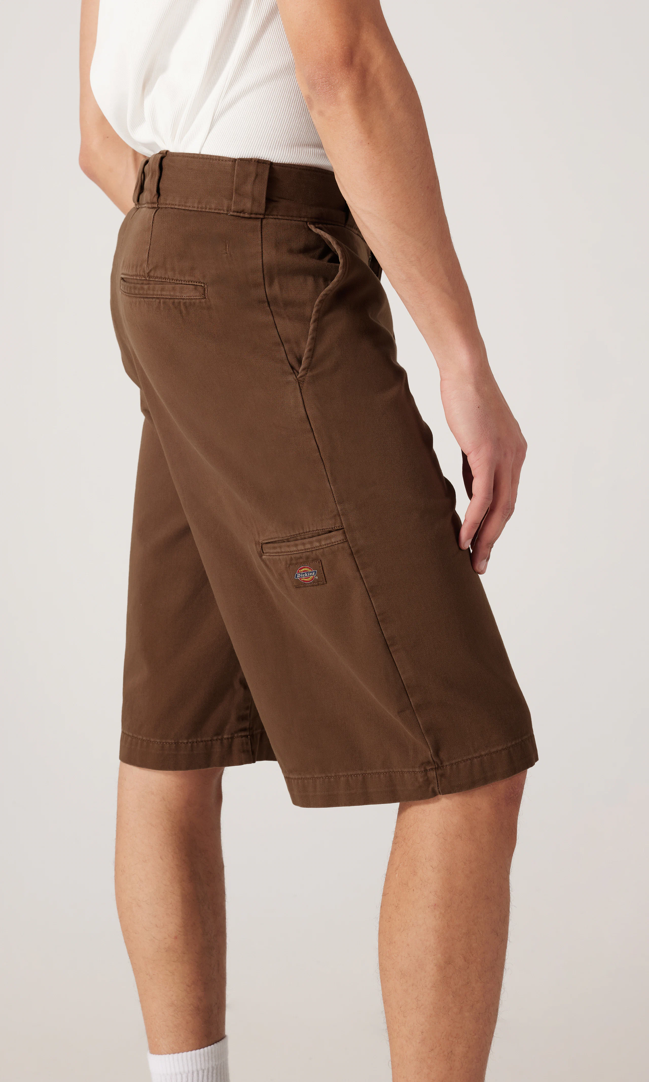 247 Garment Dyed 13 Inch Work shorts. Front 2. Model.