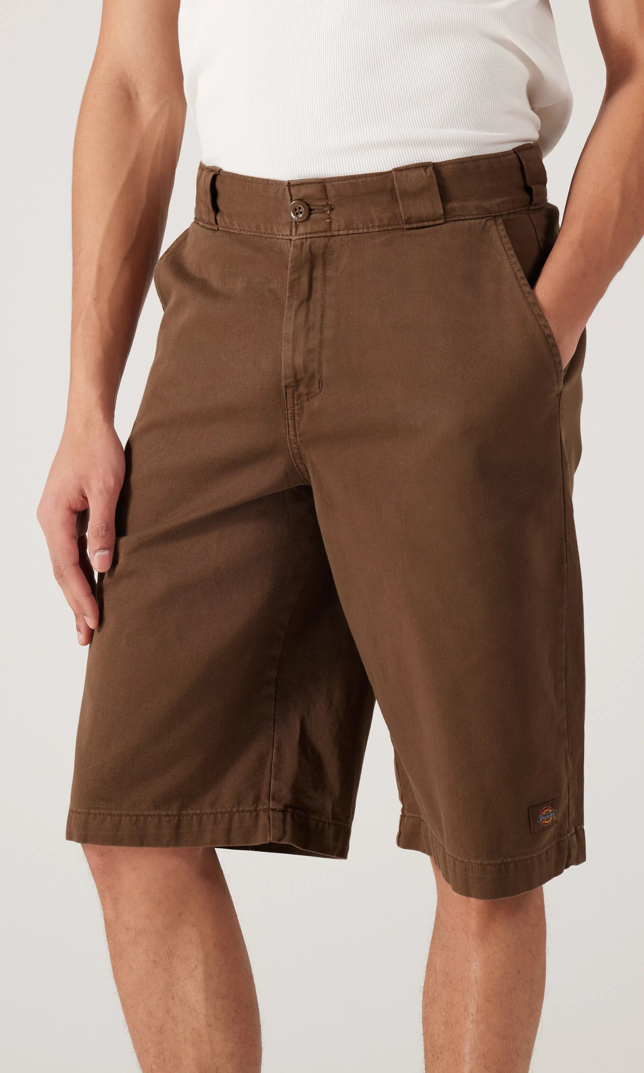 247 Garment Dyed 13 Inch Work shorts. Front. Model.